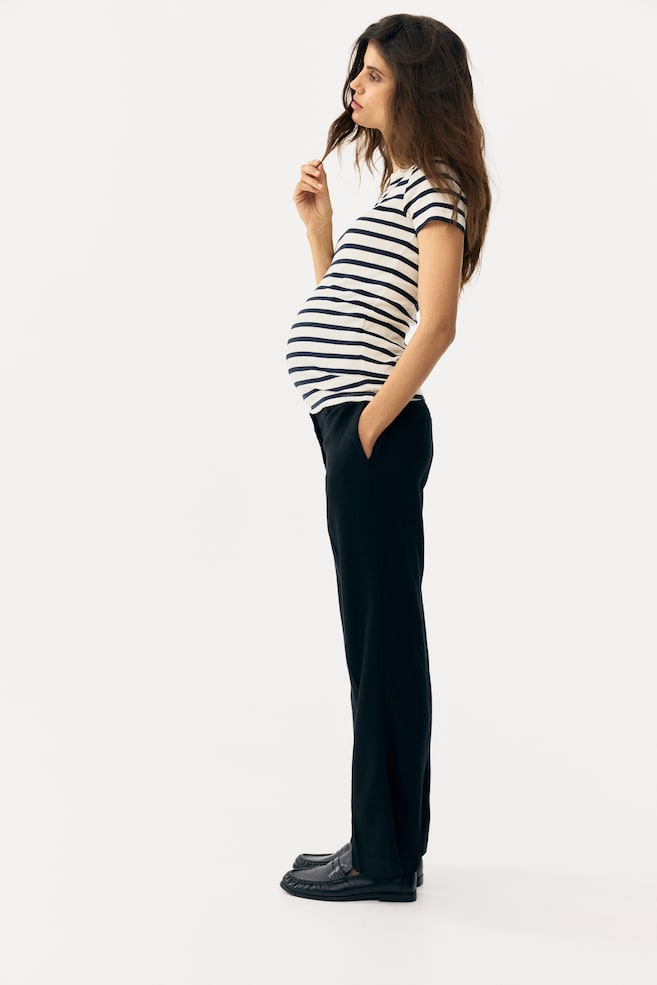 MAMA Linen-Blend Dress Pants - Black/Light beige/Dark brown/Khaki green - 4