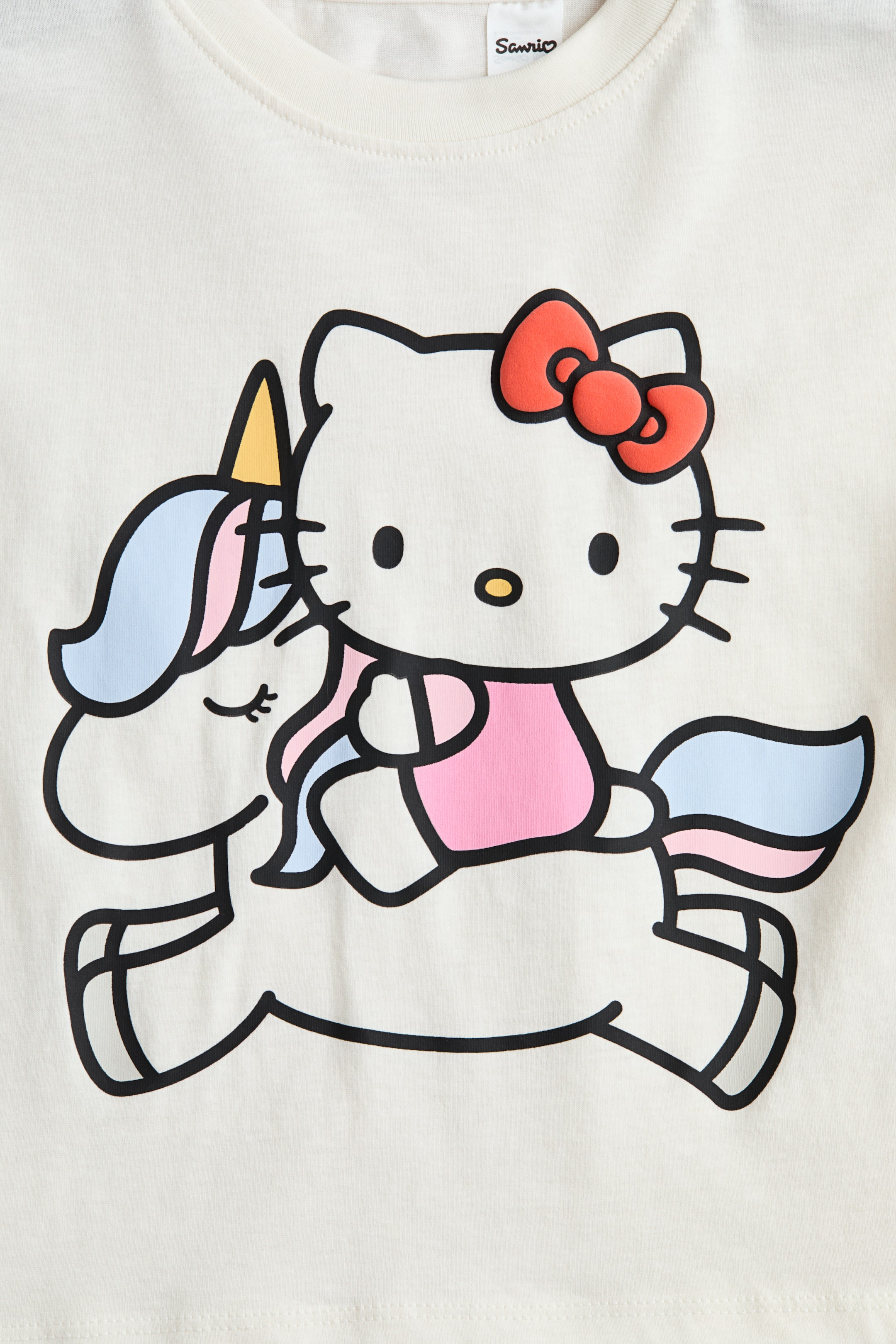 View larger image: Cotton T-Shirt with Printed Motif - White/Hello Kitty - Kids | H&M US 2