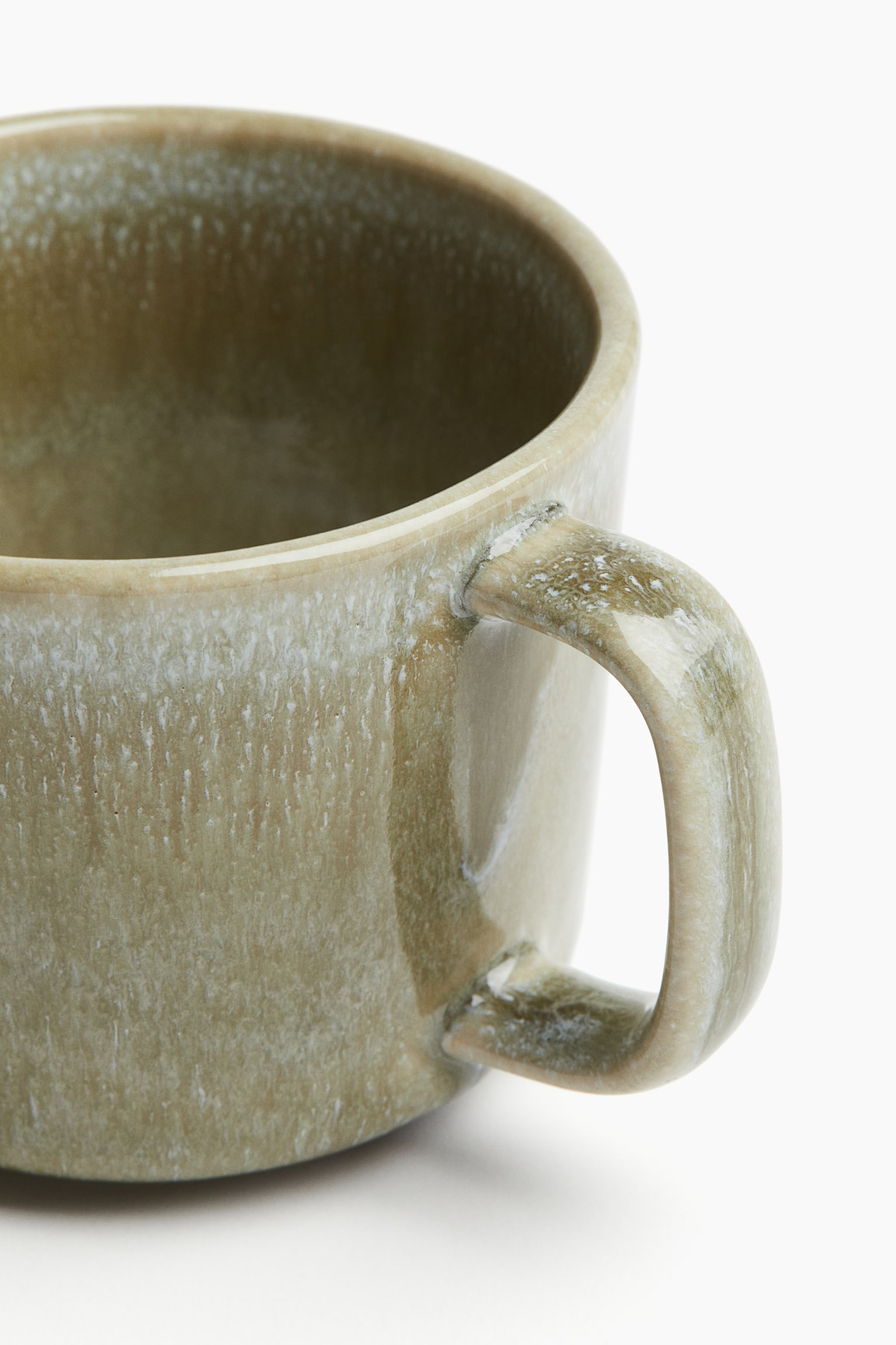 Reactive-glaze stoneware mug - Green-beige/Yellow/Green/Turquoise - 2