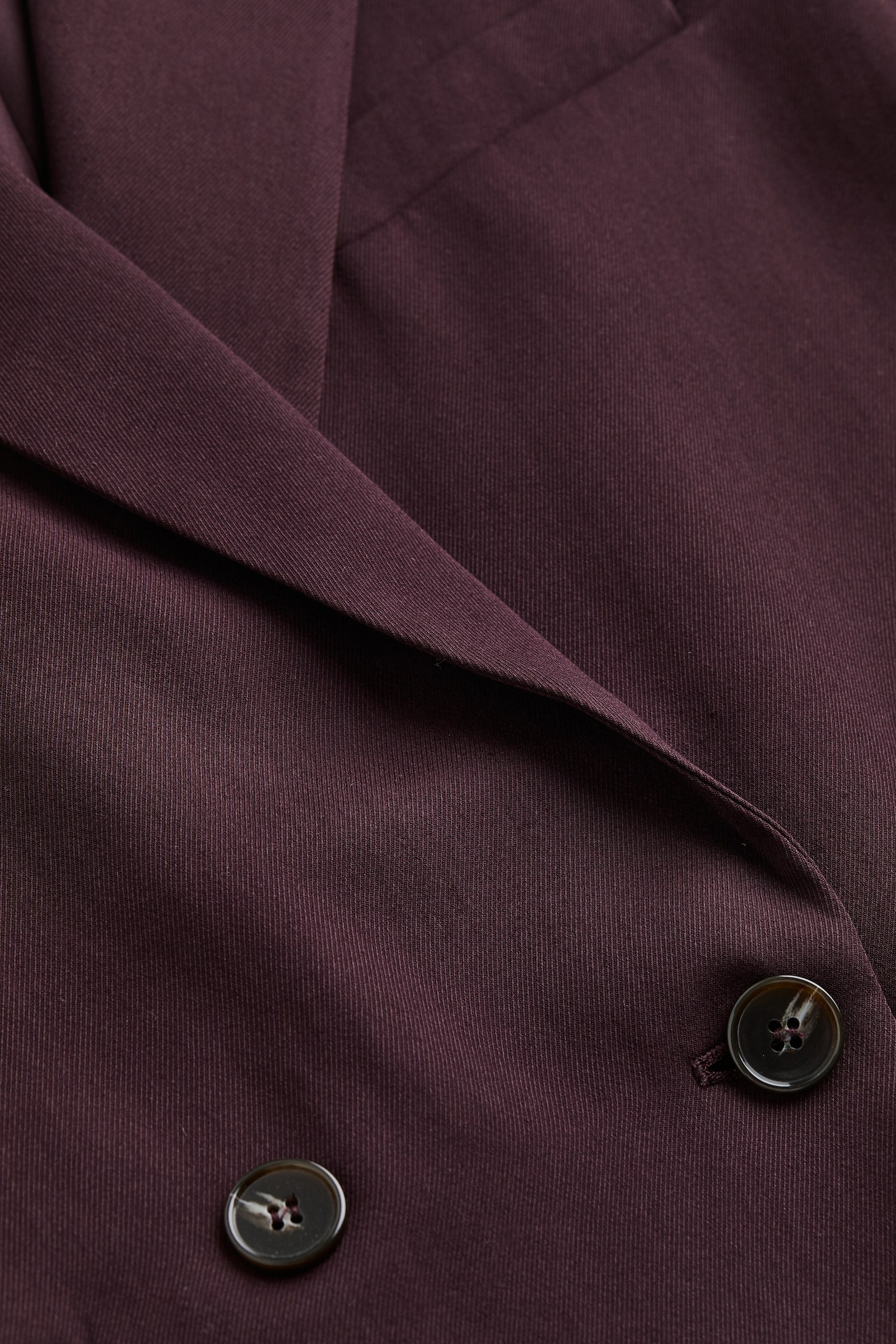 Double-breasted blazer - Long sleeve - Regular length - Burgundy ...