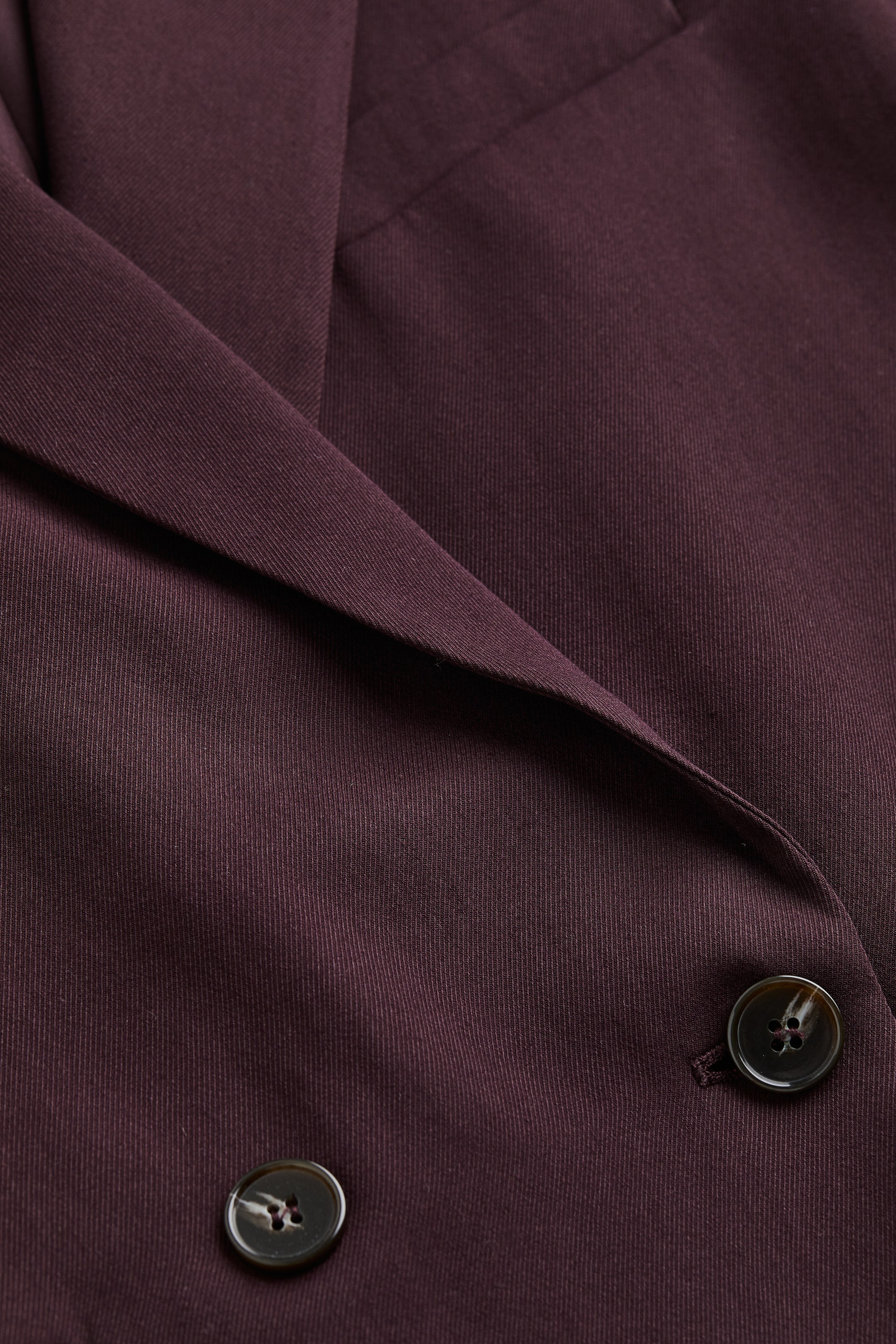 Double-breasted blazer - Long sleeve - Regular length - Burgundy ...