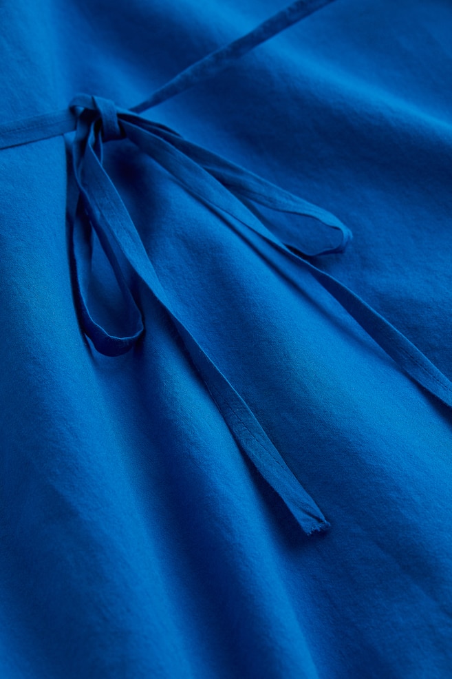 Balloon-sleeved dress - Bright blue - 4