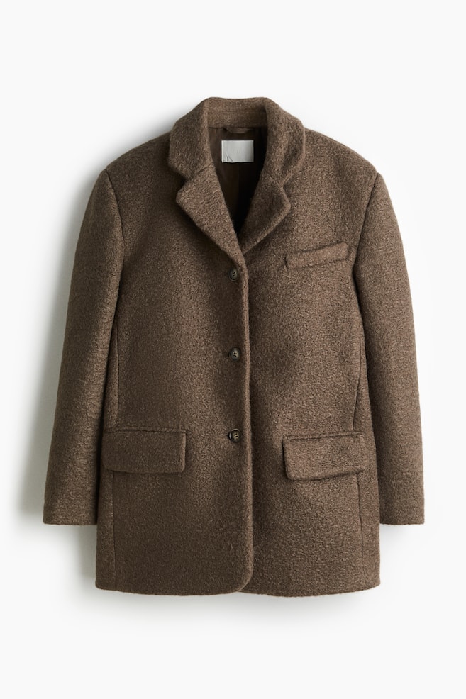 Single-Breasted Jacket - Dark dusty brown/Light beige - 1