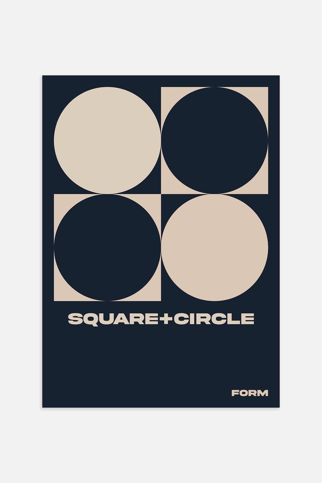 Square Circle Poster Black/beige Postery Home All H&M GB