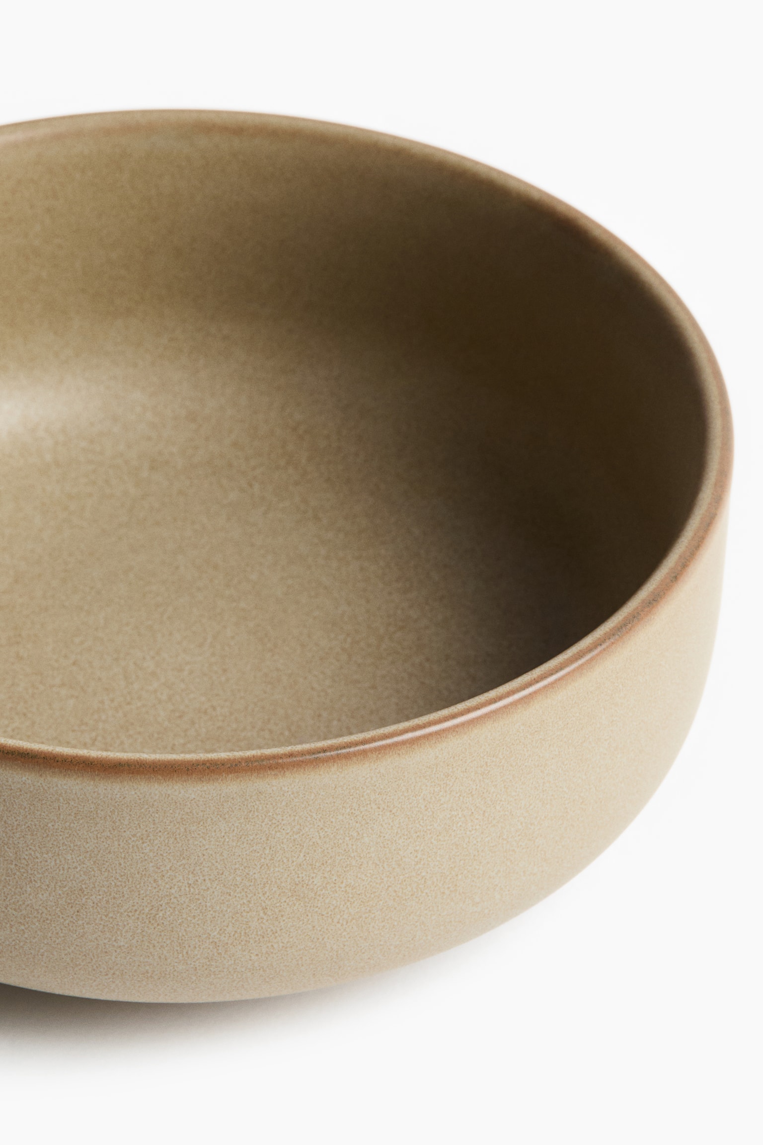 2-pack reactive-glaze bowls - Beige/Light beige/Black - 4