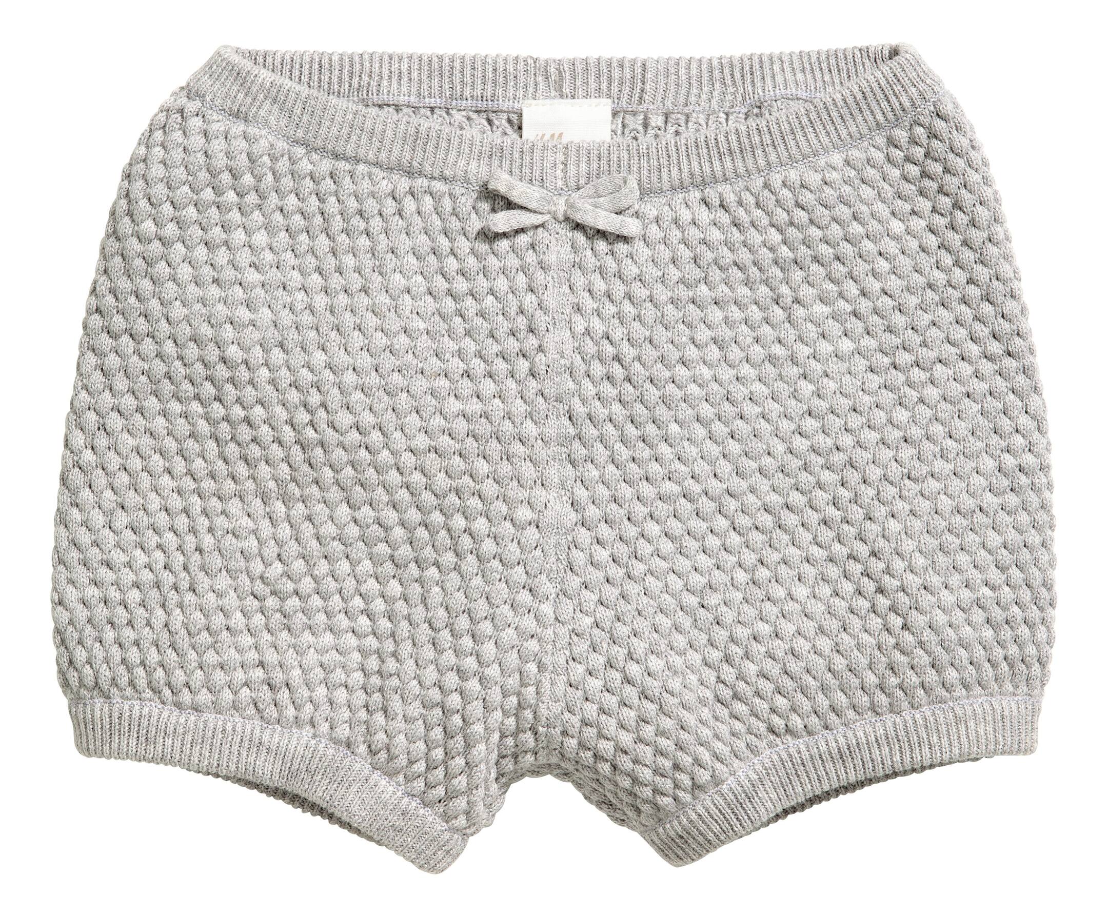 Ver imagen más grande: Pantalón corto con textura - Gris jaspeado - NIÑOS | H&M ES 1