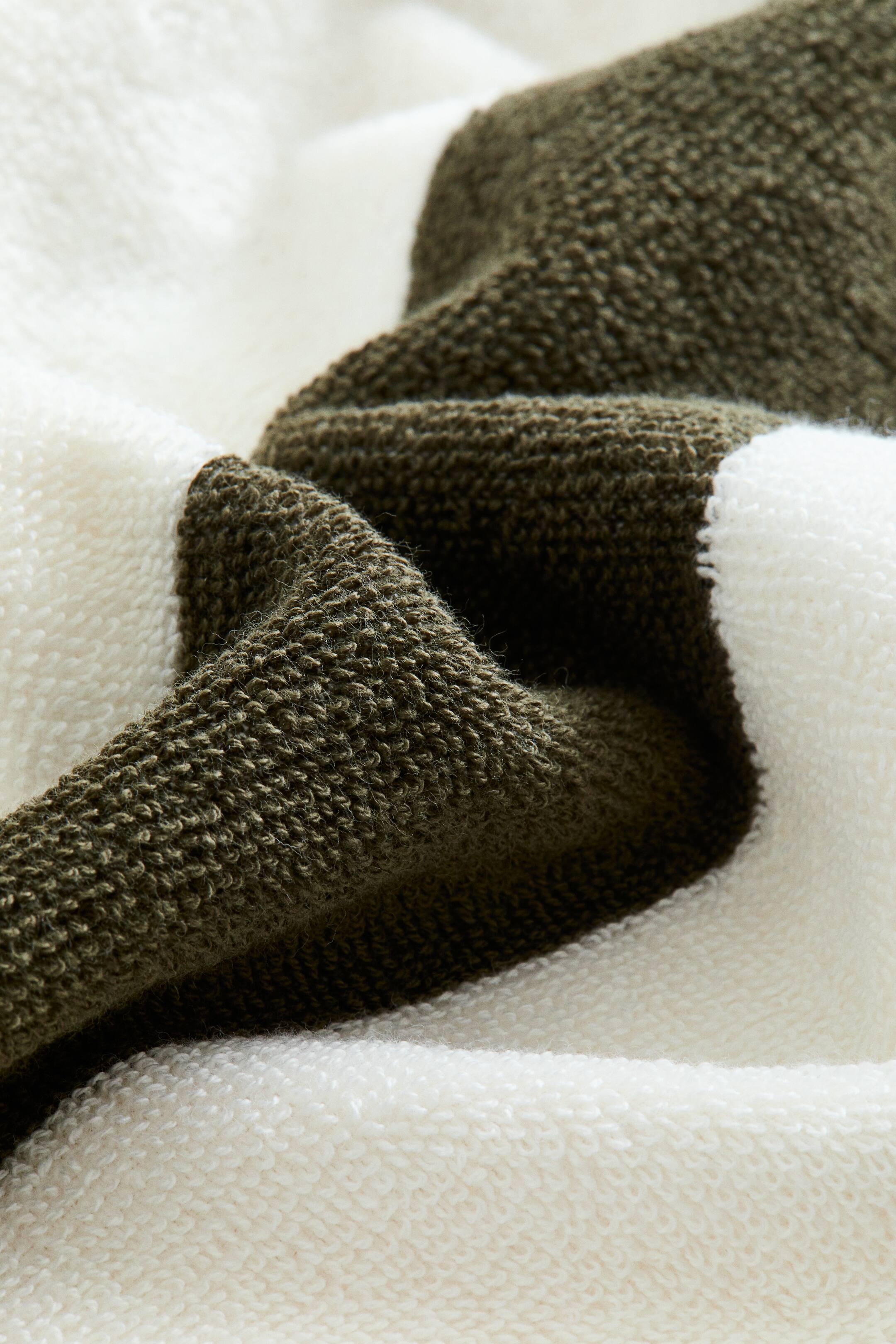 View larger image: Bath towel - Dark green/White striped - Home All | H&M IN 3