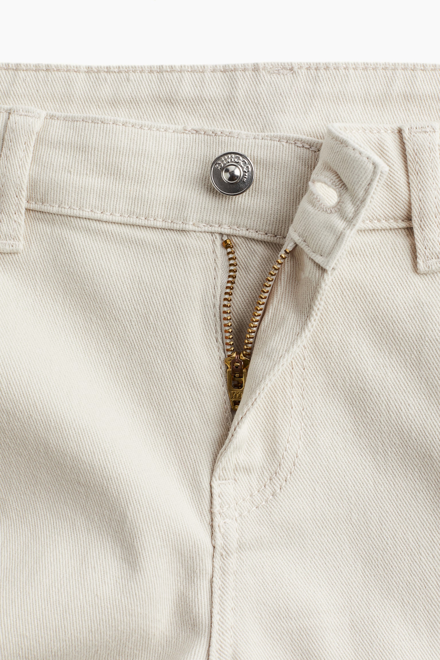 Женские брюки H&M Low-waist Twill, цвет: Светлый бежевый — фото 2