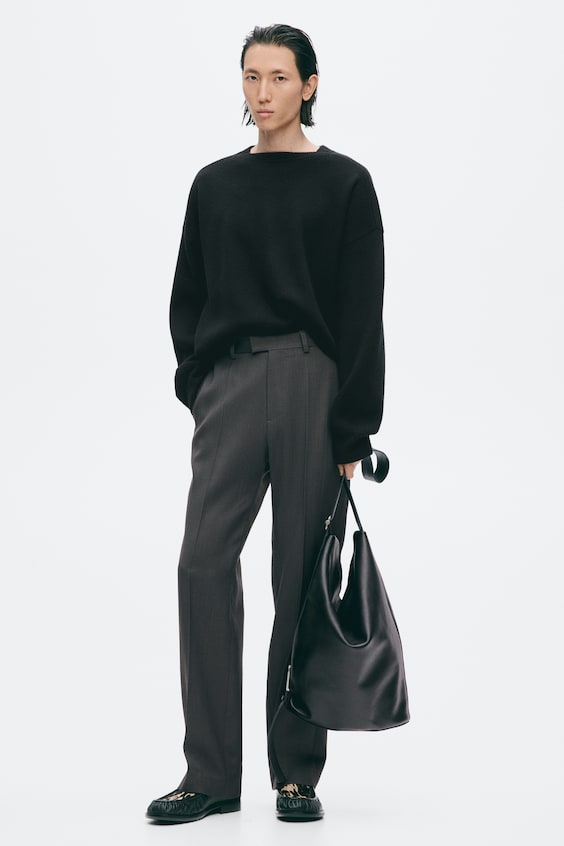 Kaszmirowy sweter w prążki Loose Fit