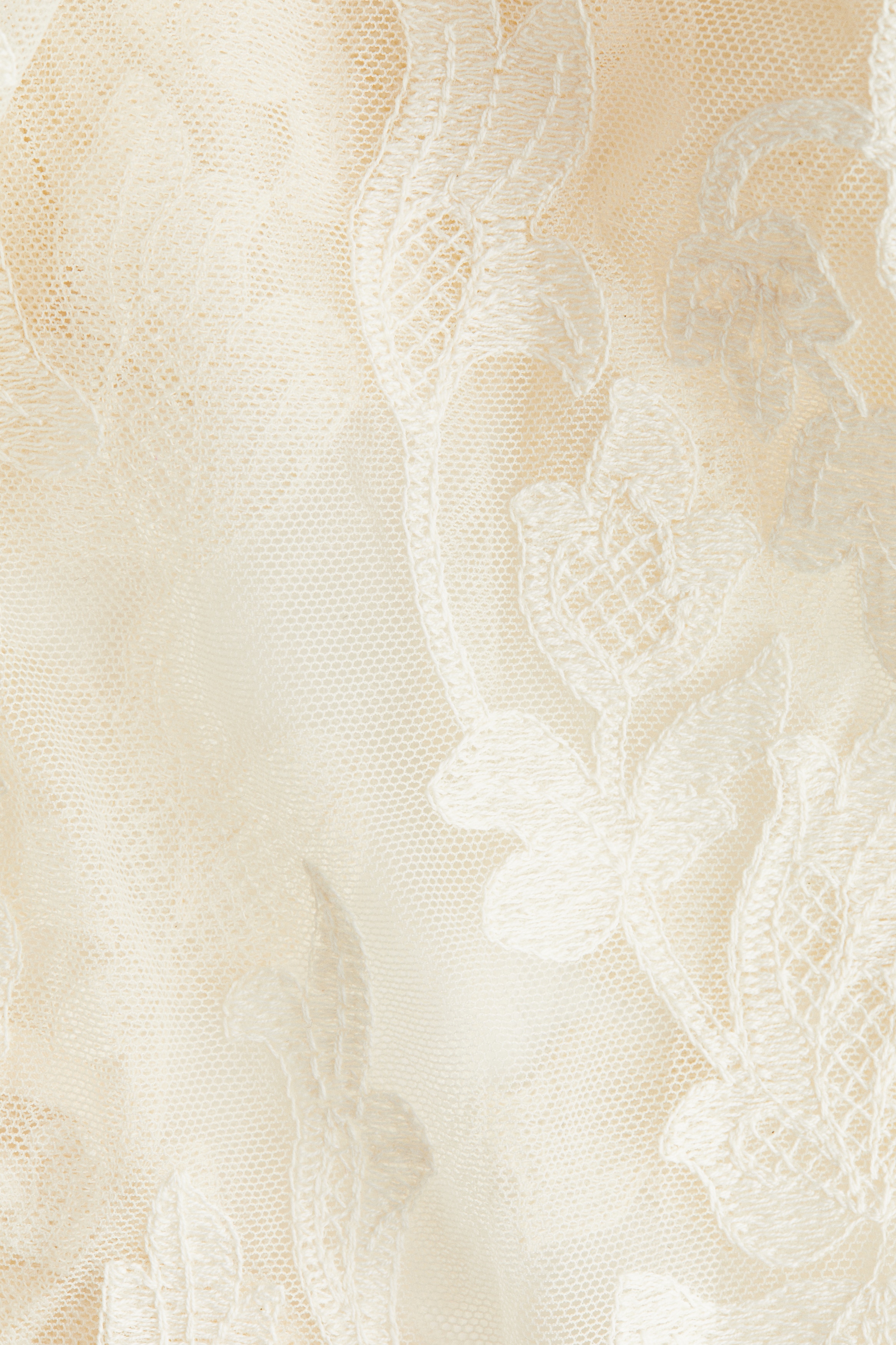Embroidered mesh blouse