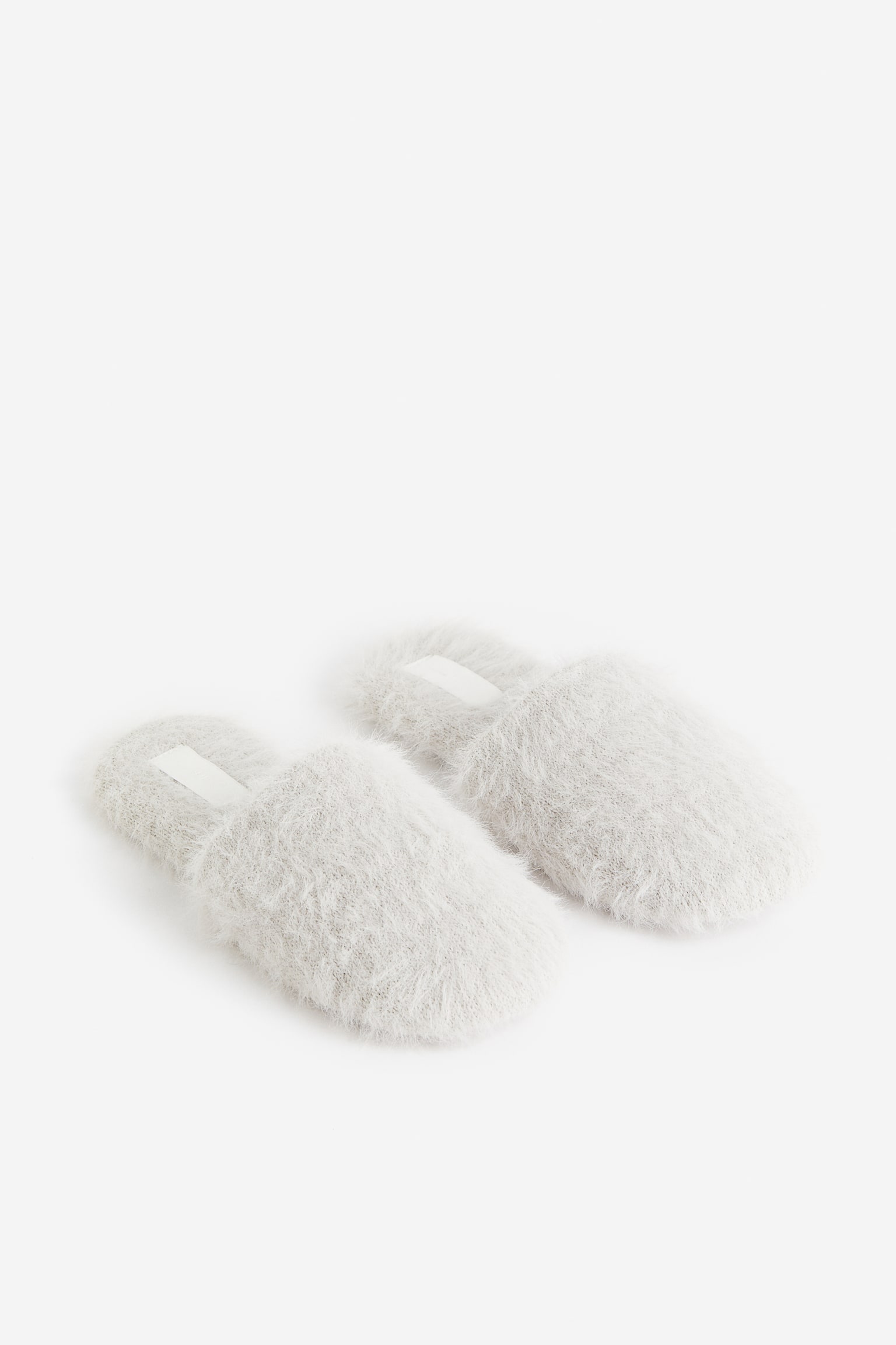 Fluffy Slippers - Light grey - 3