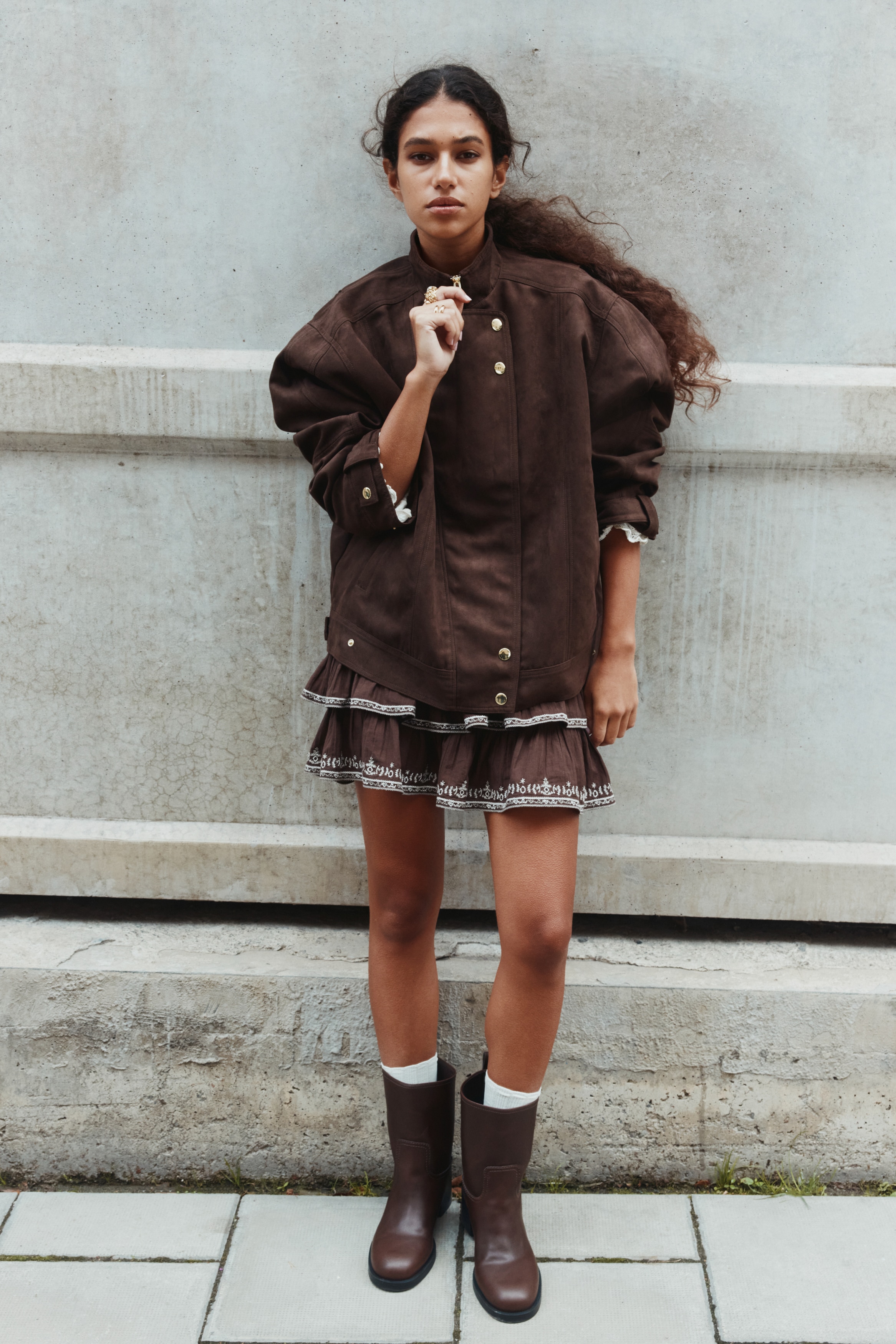 Women's Black Oversized Biker Jacket | H&M US