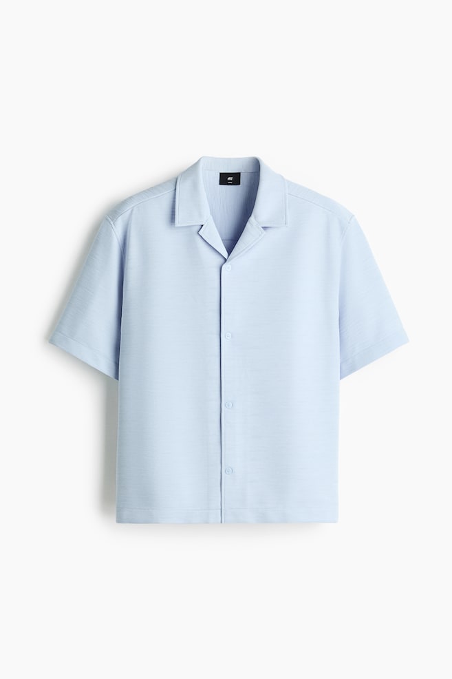 Loose Fit Resort shirt - Light blue/Beige/White - 1