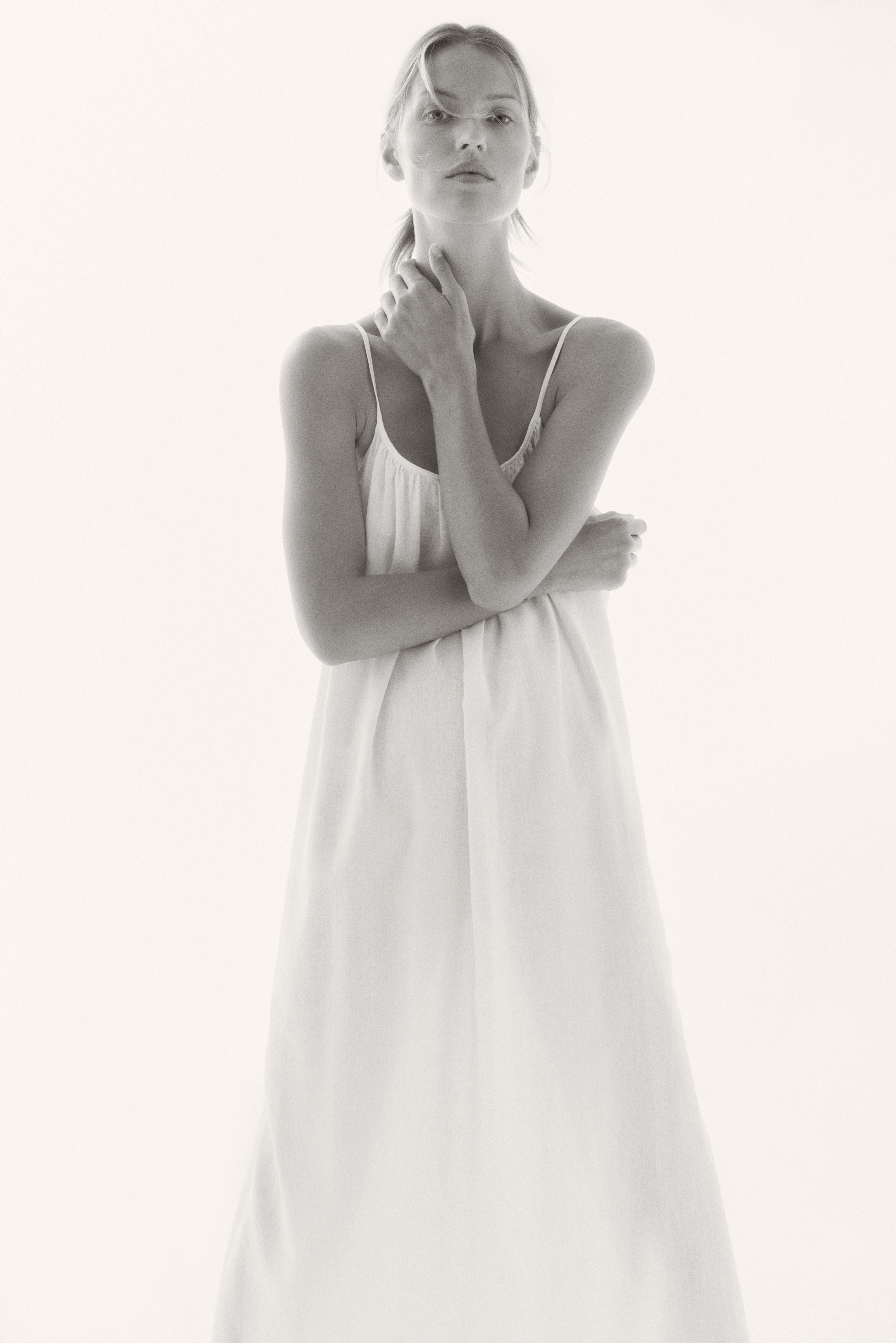 Linen-Blend Casual Dress