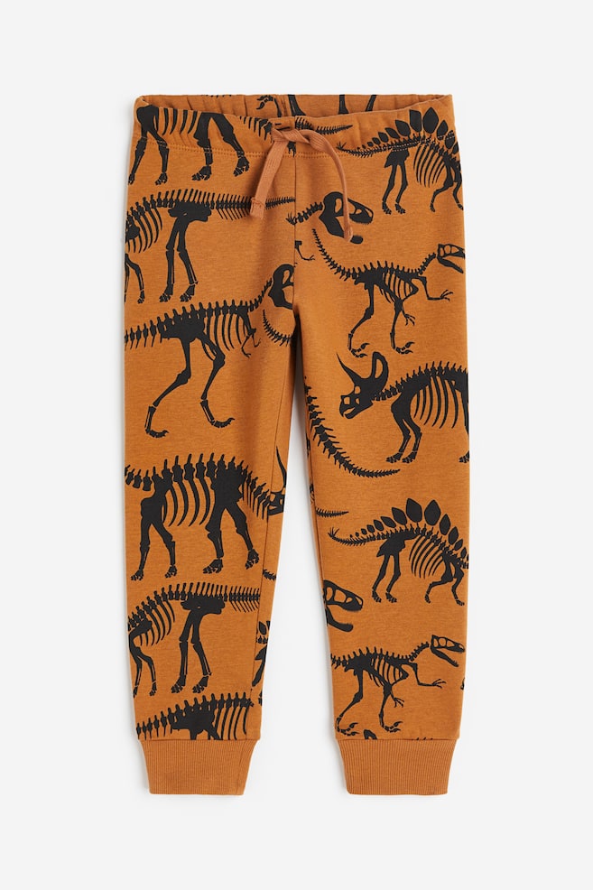 Pantalon jogger imprimé - Marron/dinosaures/Rouge vif/dinosaures/Beige clair/motif/Noir/color block/dc - 1