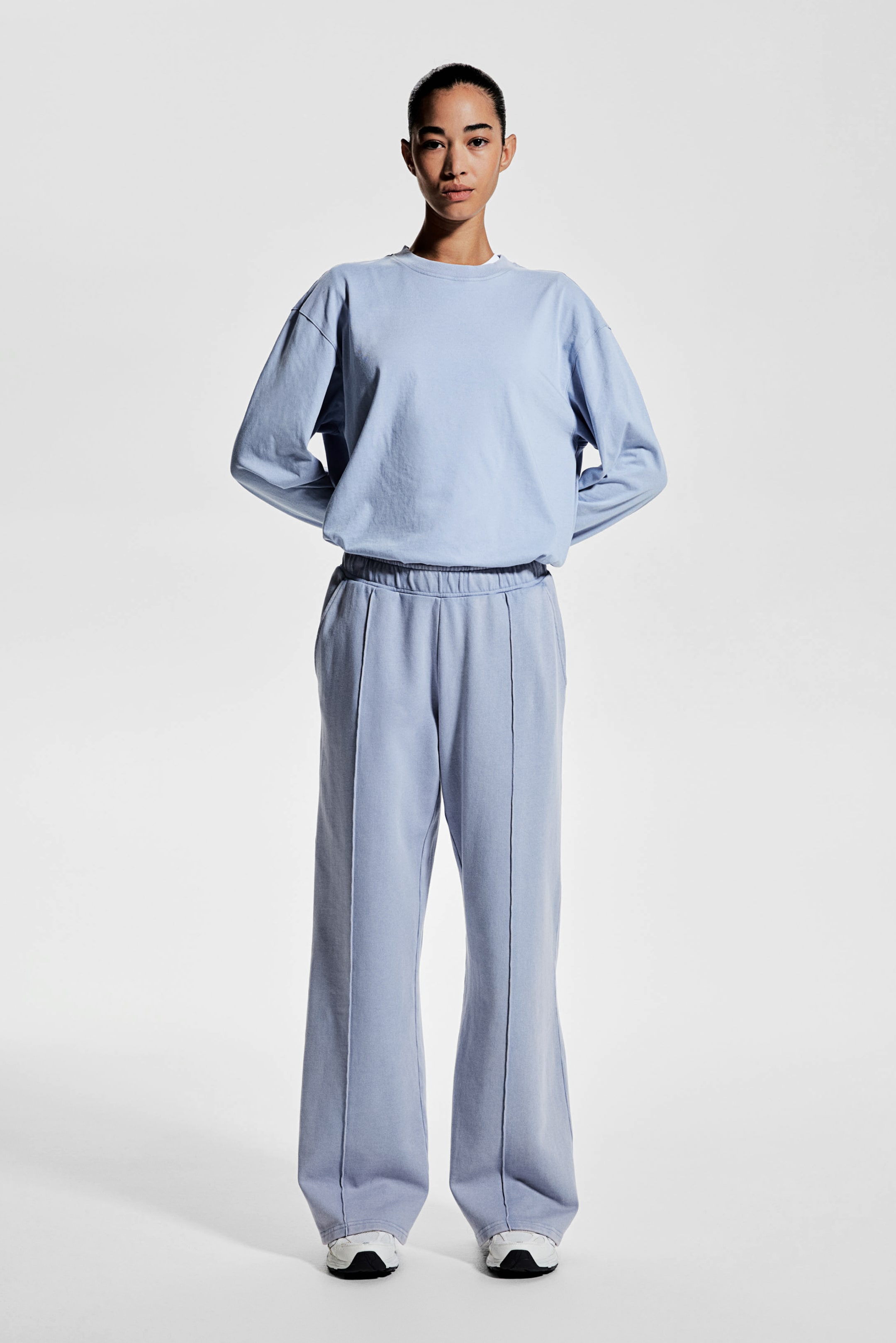 Wide-Leg Sports Sweatpants