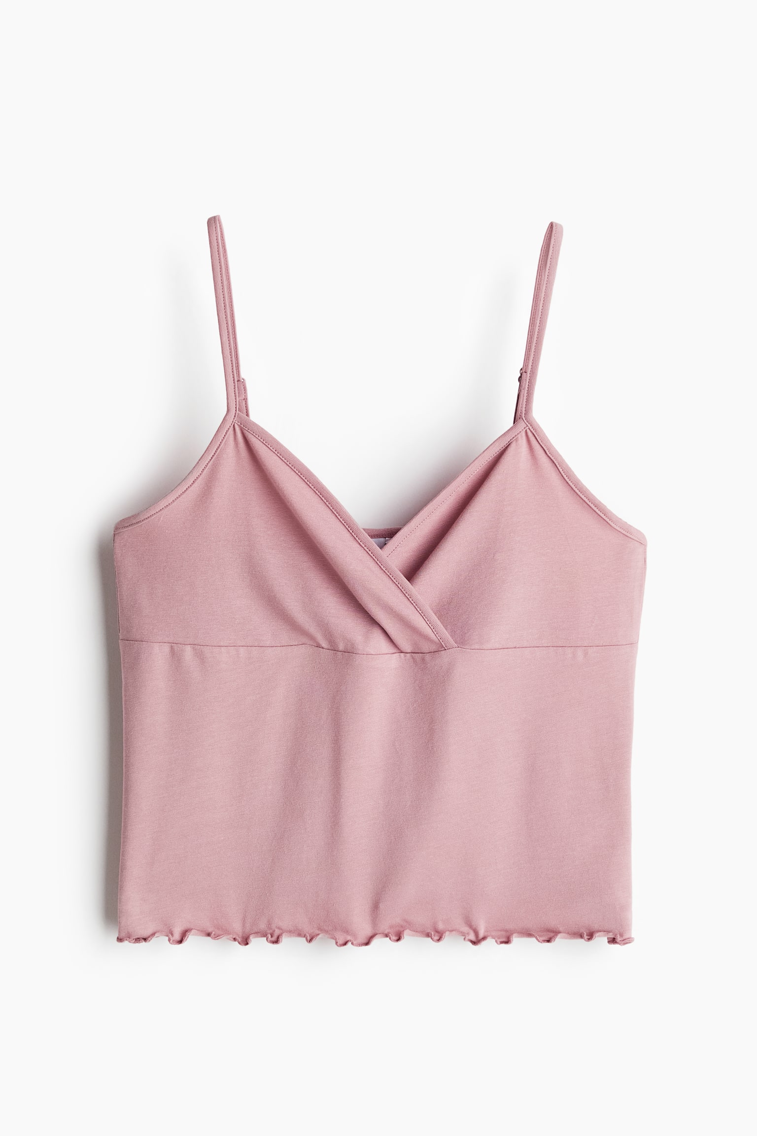 Overlock-detail strappy top - Dusty pink/Black/White/Light beige - 2