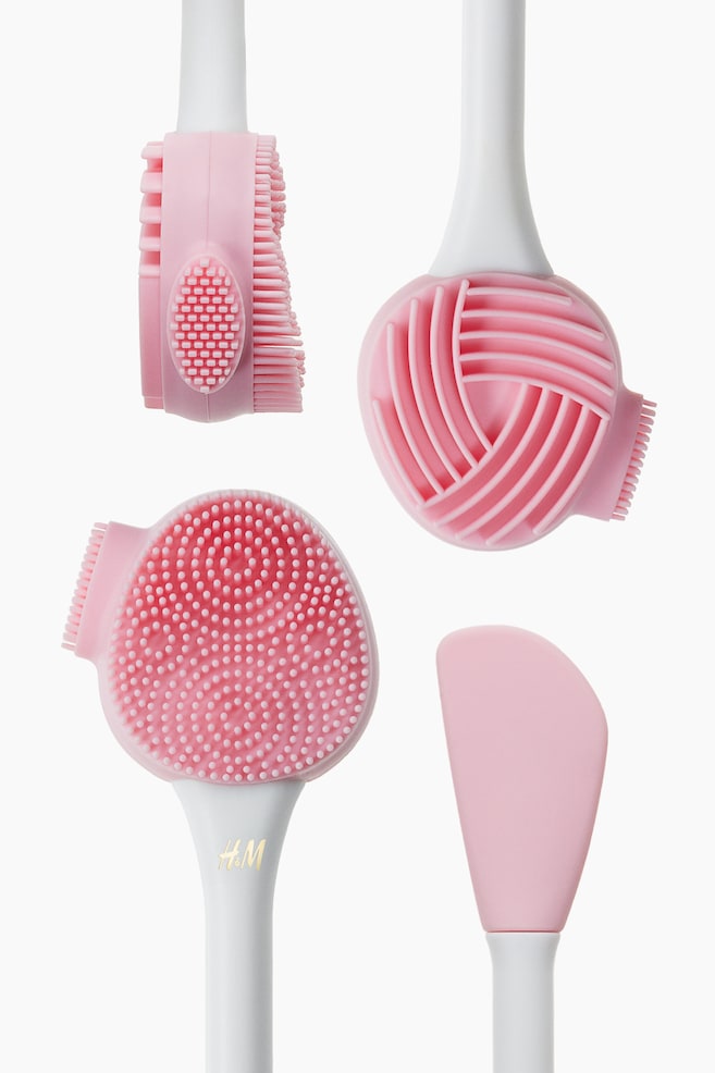 Facial cleansing brush and mask applicator - Light pink - 2