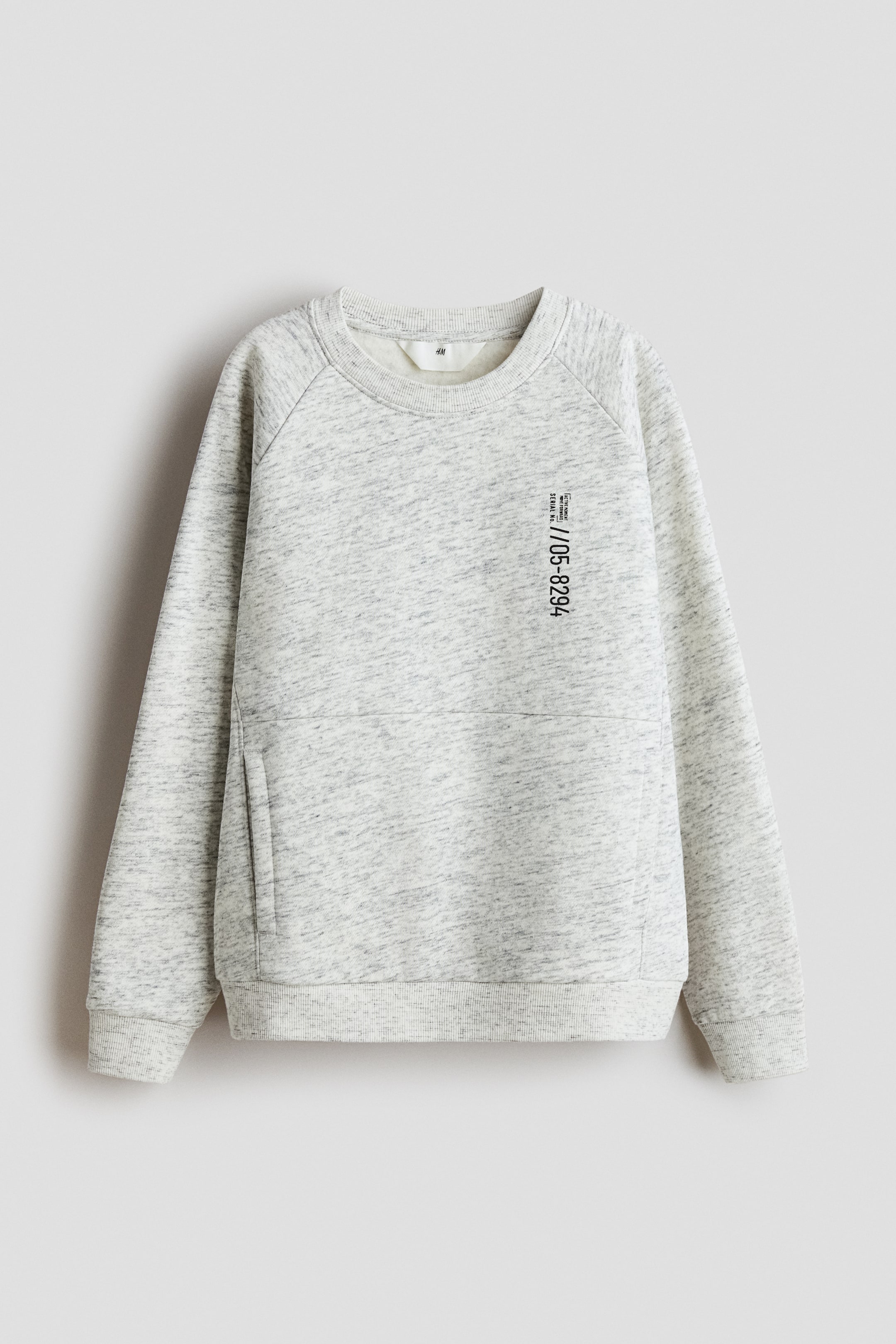 View larger image: Brushed-inside sweatshirt - Light grey marl - Kids | H&M IN 1
