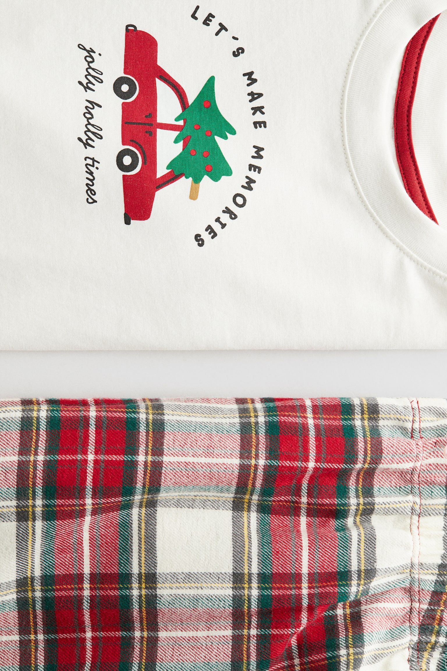 Cotton pyjamas - White/Checked/Navy blue/Checked/Turquoise/Dinosaurs - 2