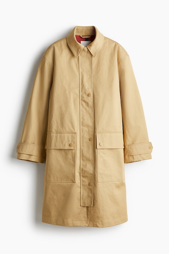 Женские куртки H&M Bonded Twill Coat