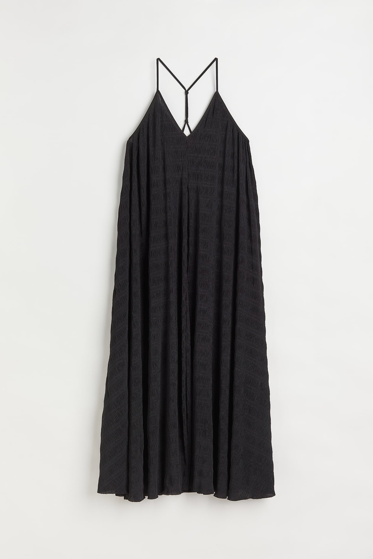 Wide-cut Jersey Dress - V-neck - Sleeveless - Black - Ladies | H&M US