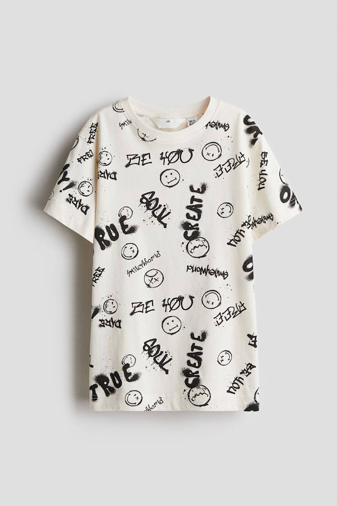 Printed T-shirt - White/SmileyWorld® - 1