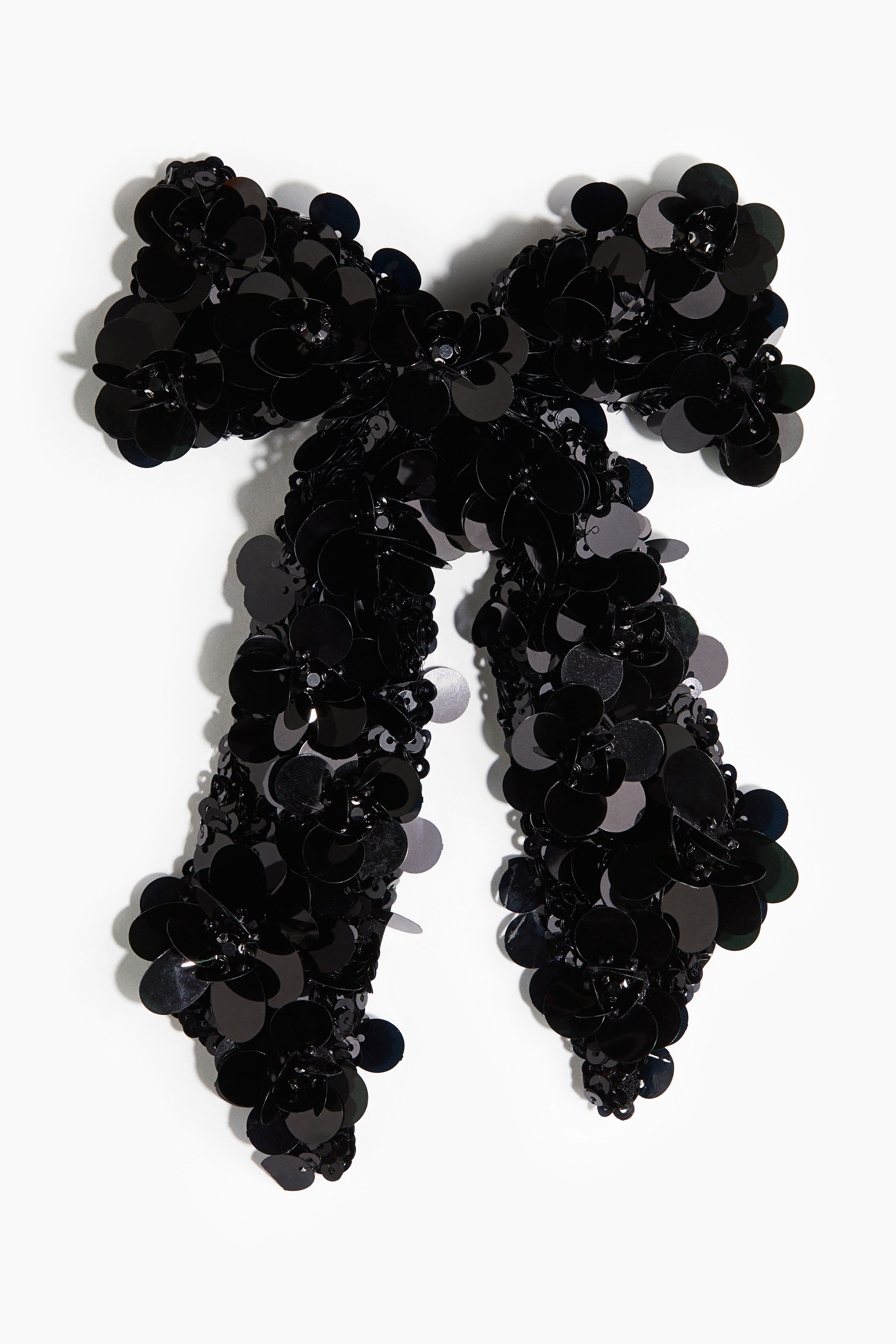 Sequined Bow-Detail Hair Clip