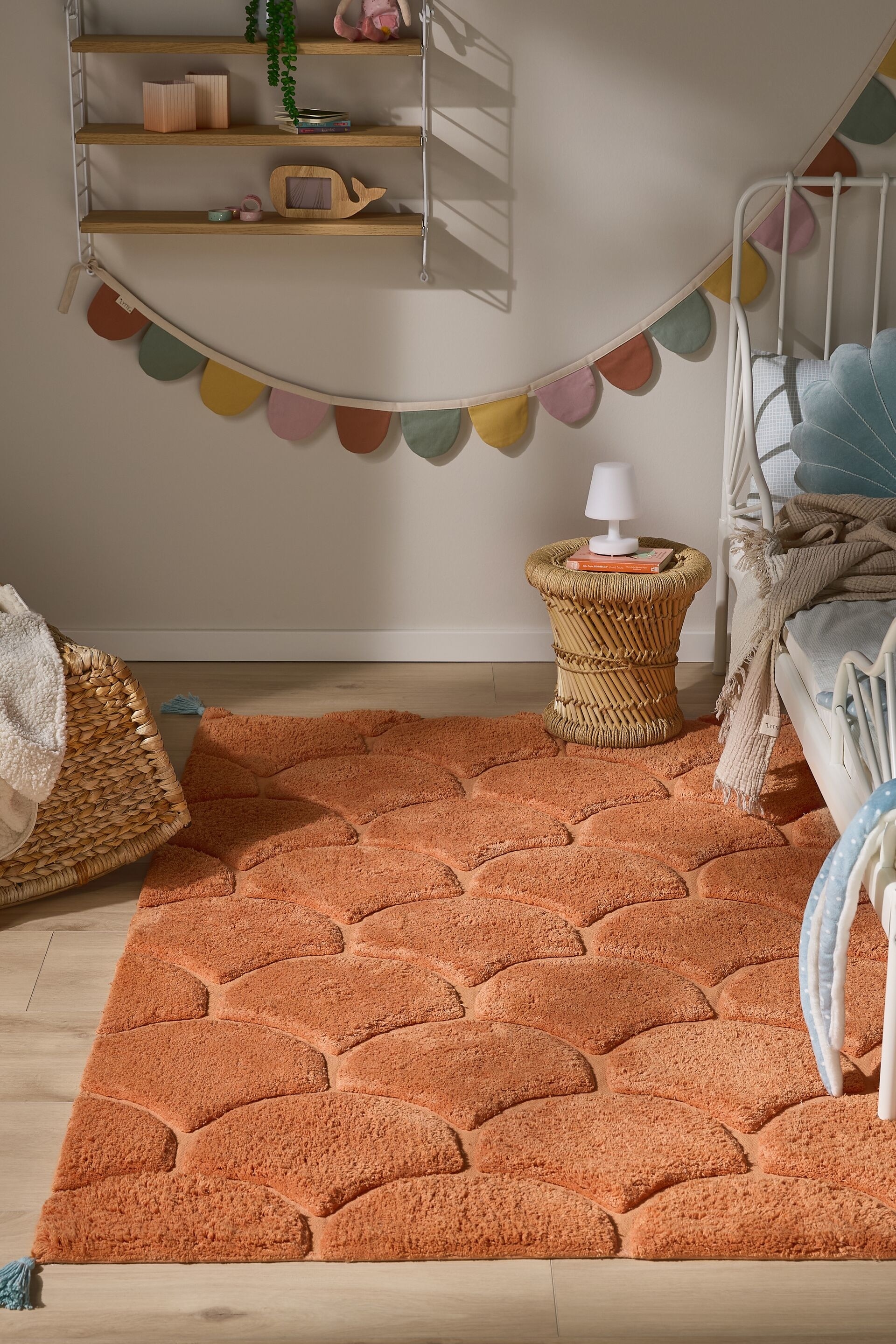 Pestävä Lasten Matto Undine - Oranssi/Sininen