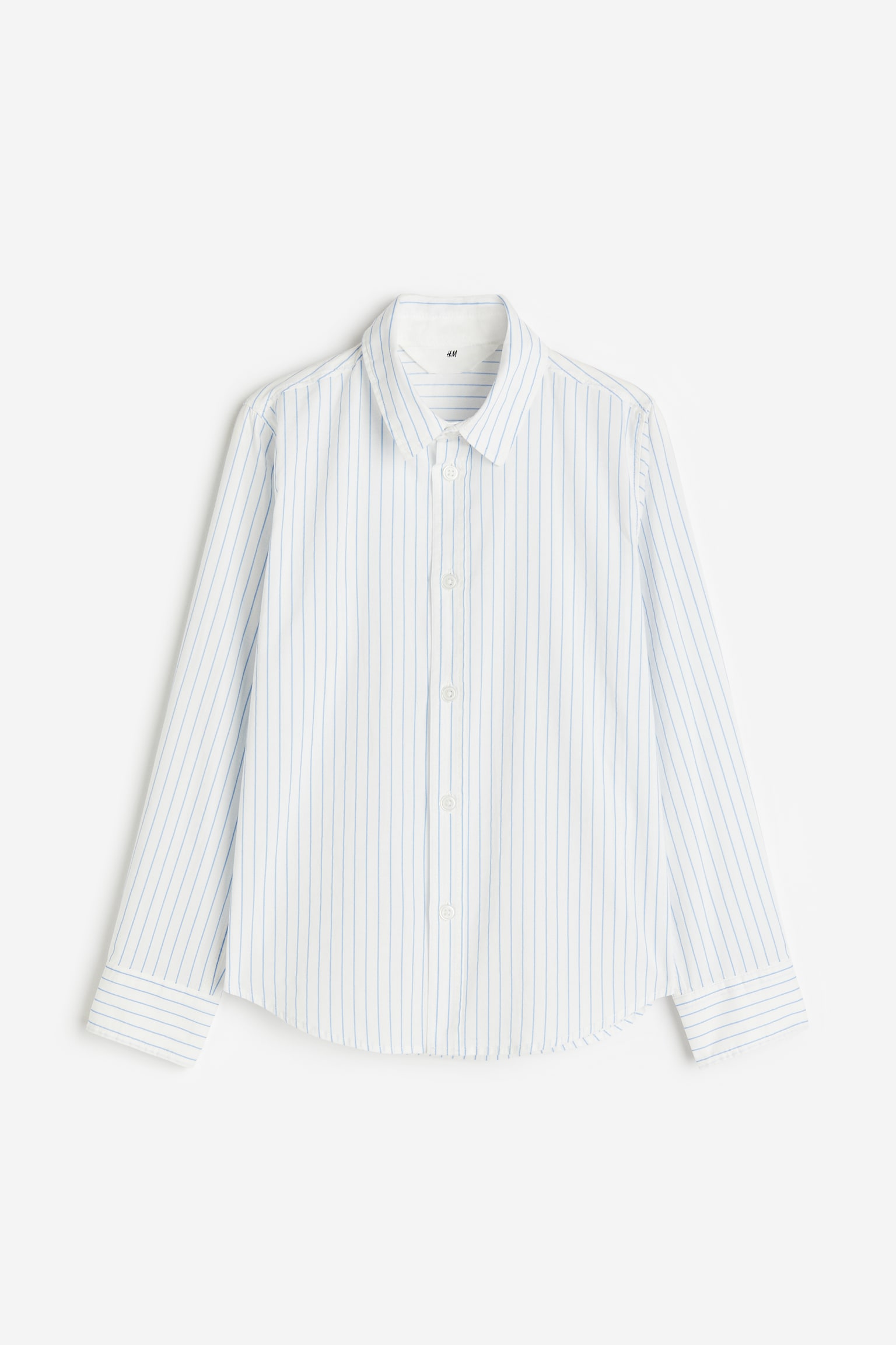 Cotton shirt - White/Blue striped/Light blue/White - 1