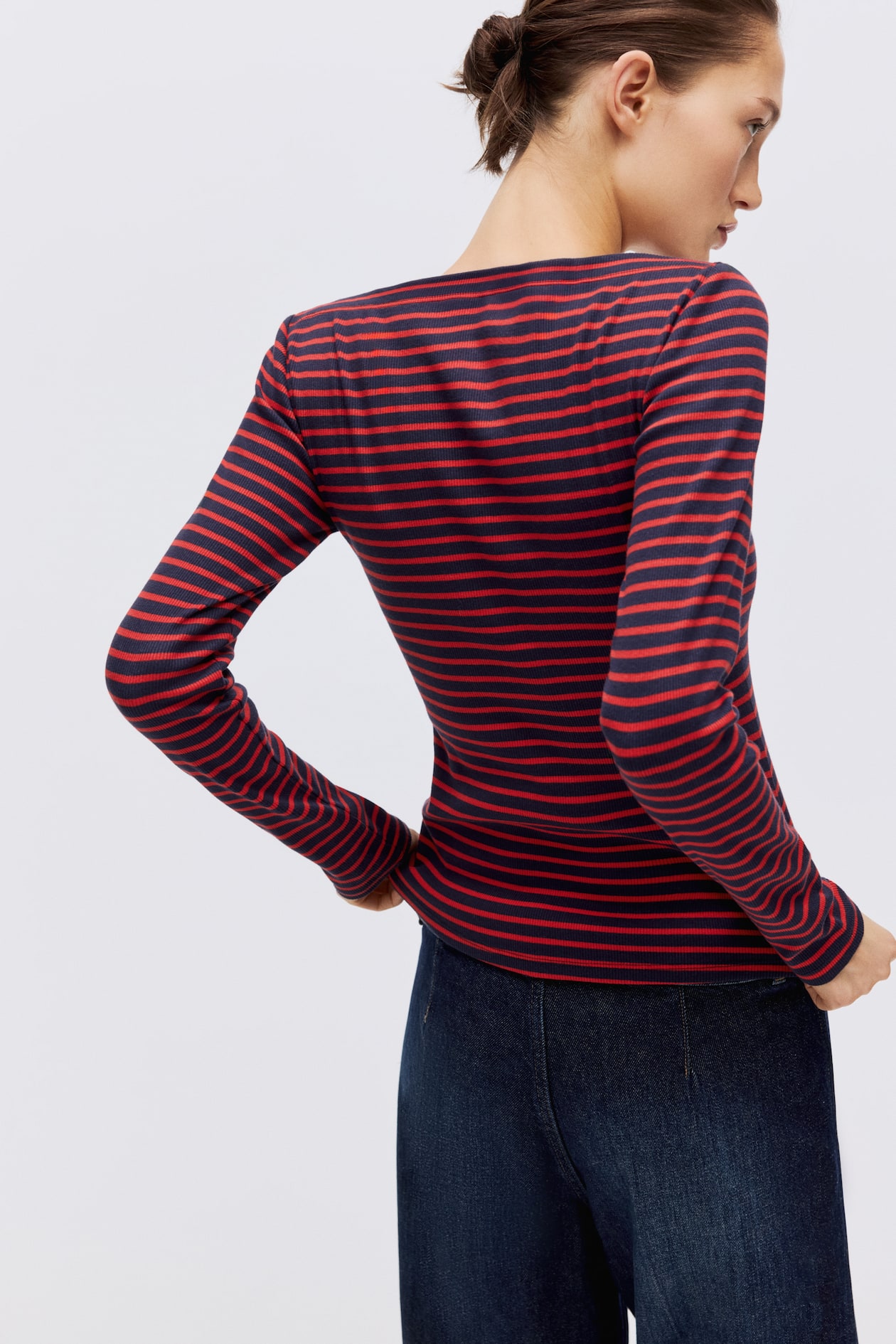 Ribbed Boat-Neck Top - image 4