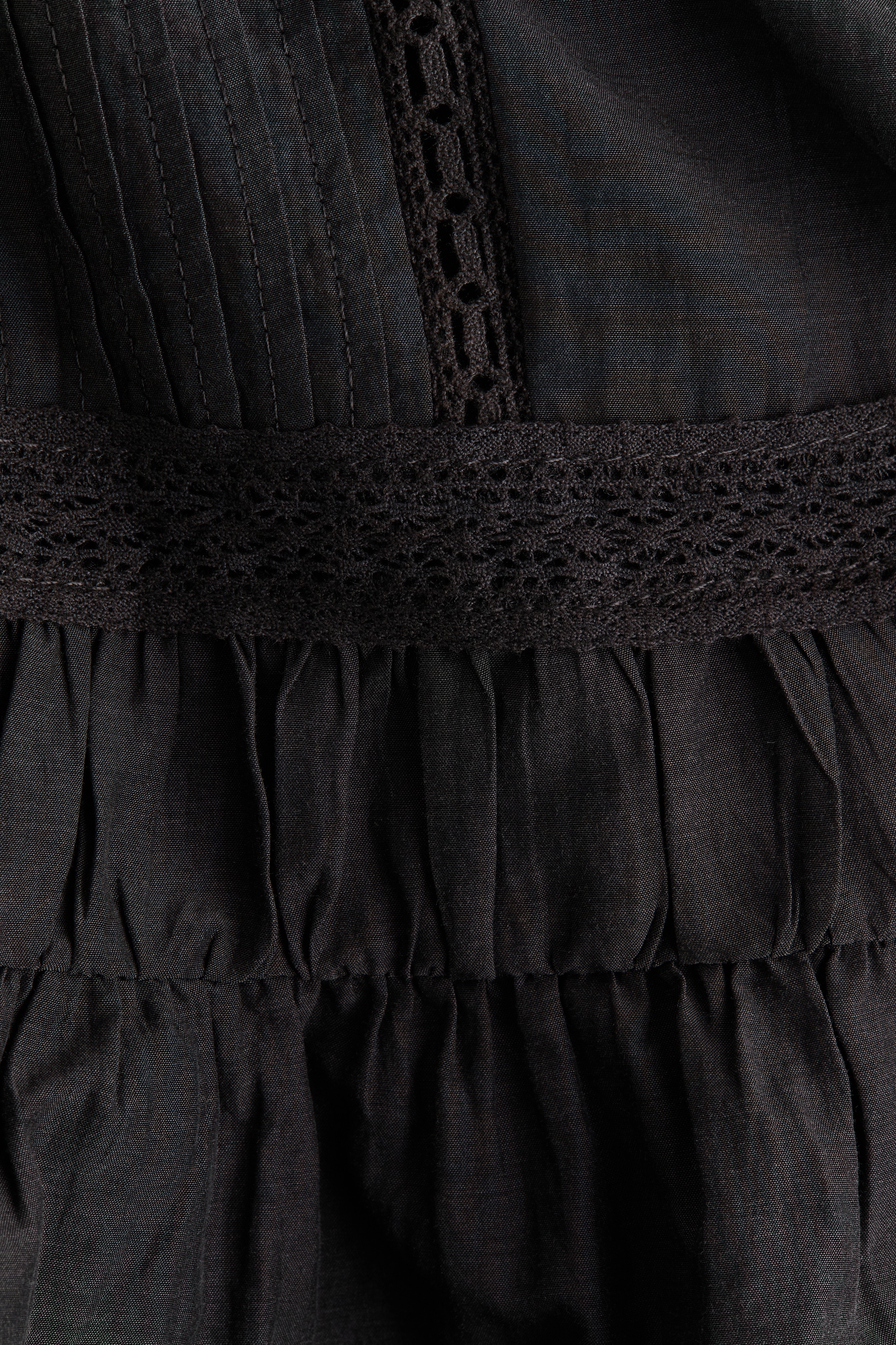 Lace-trimmed blouse