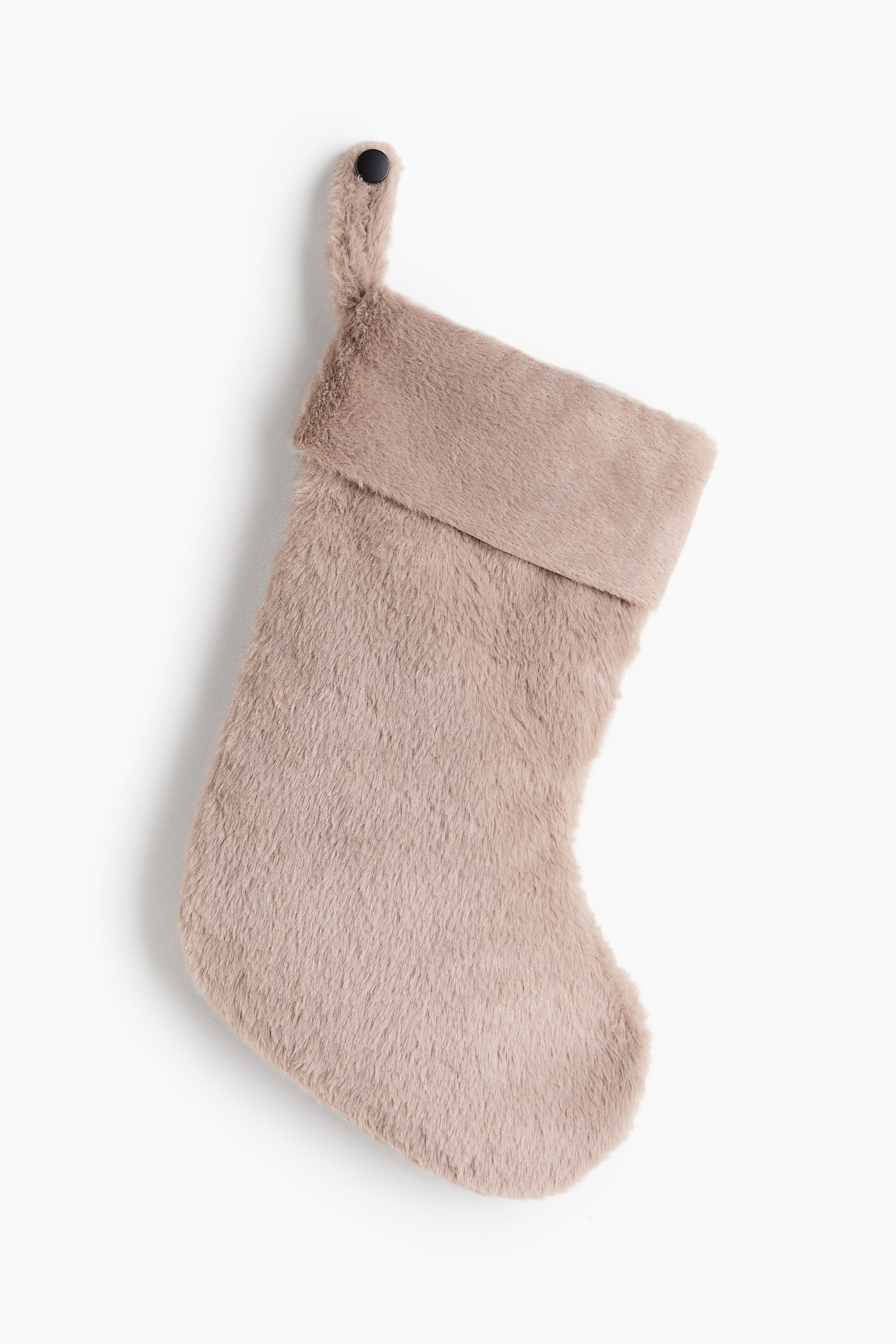 Calcetín navideño efecto pelo - Topo claro