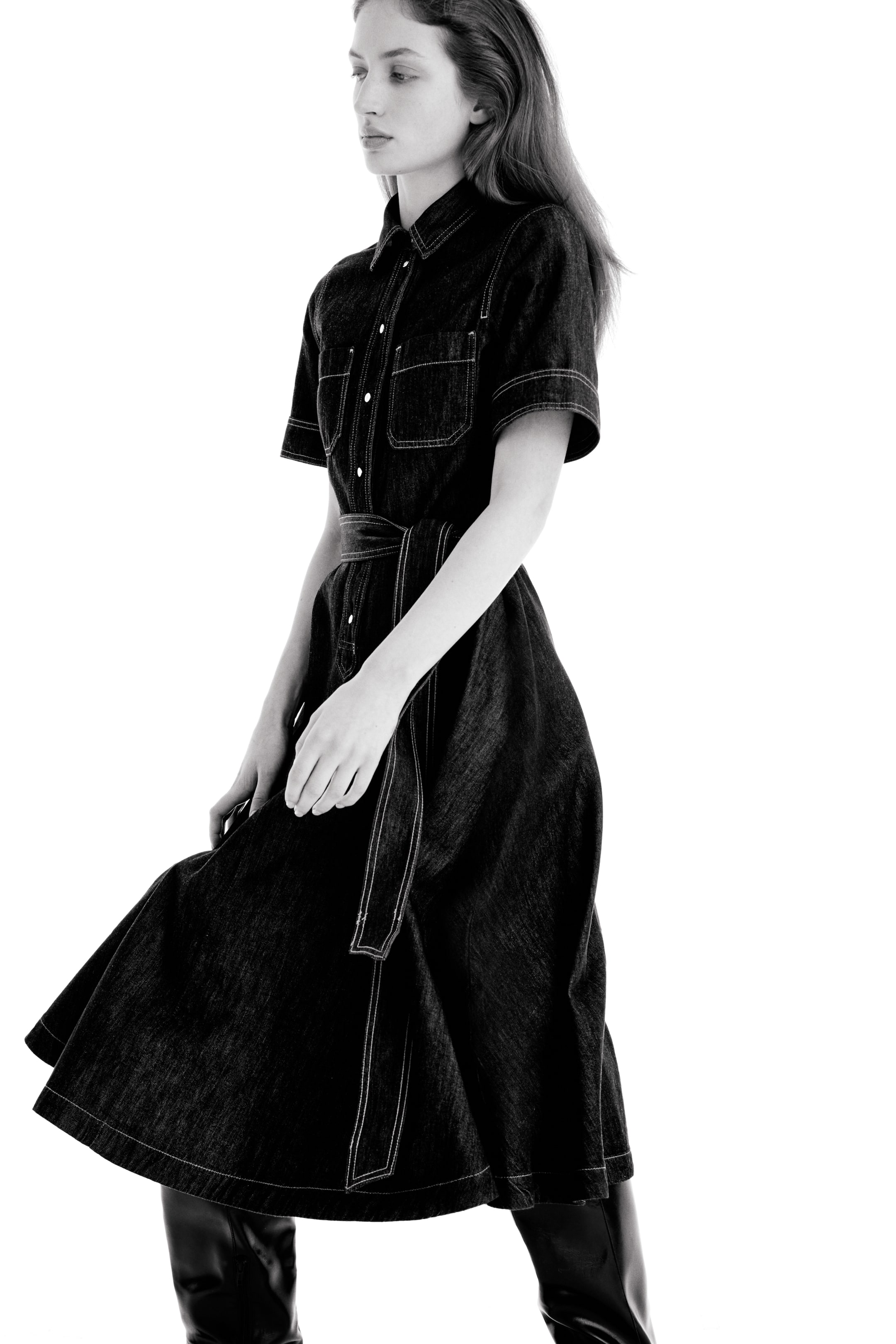 Robe chemise en denim