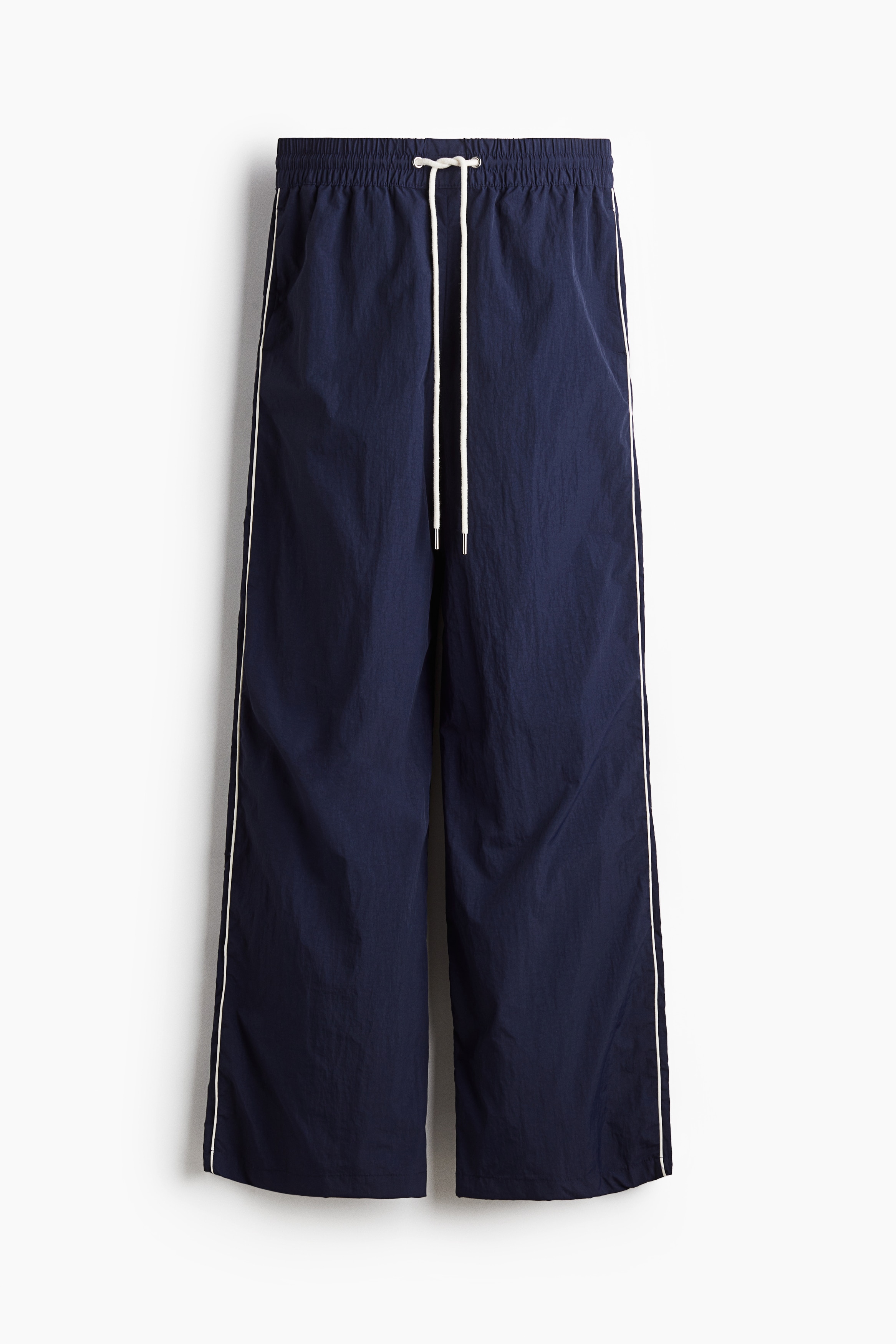 Nylon drawstring trousers - Dark blue/Burgundy