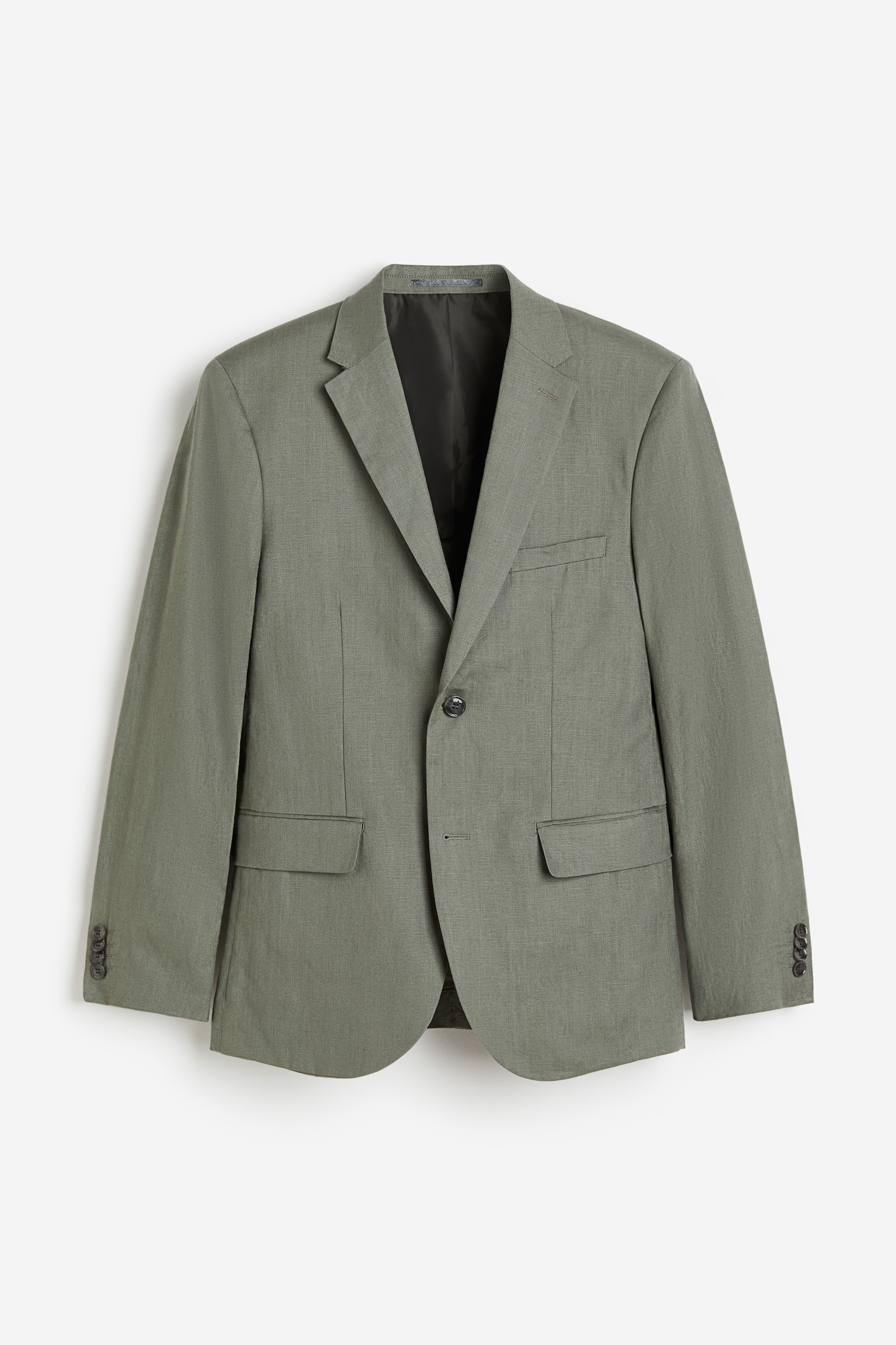 Slim Fit Linen jacket - Green/Light beige/Dark beige/Dark blue/Light grey - 2