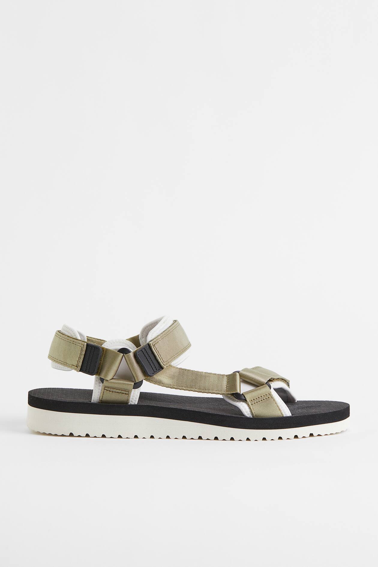 Strappy Sandals - No heel - Khaki green - Men | H&M US