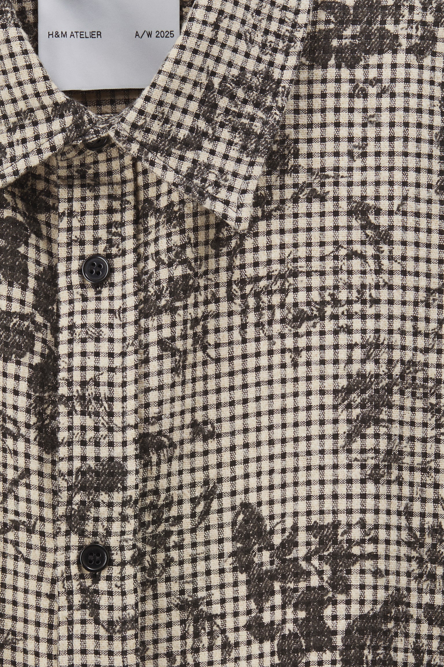 Loose Fit Shirt - Beige/Checked - 3