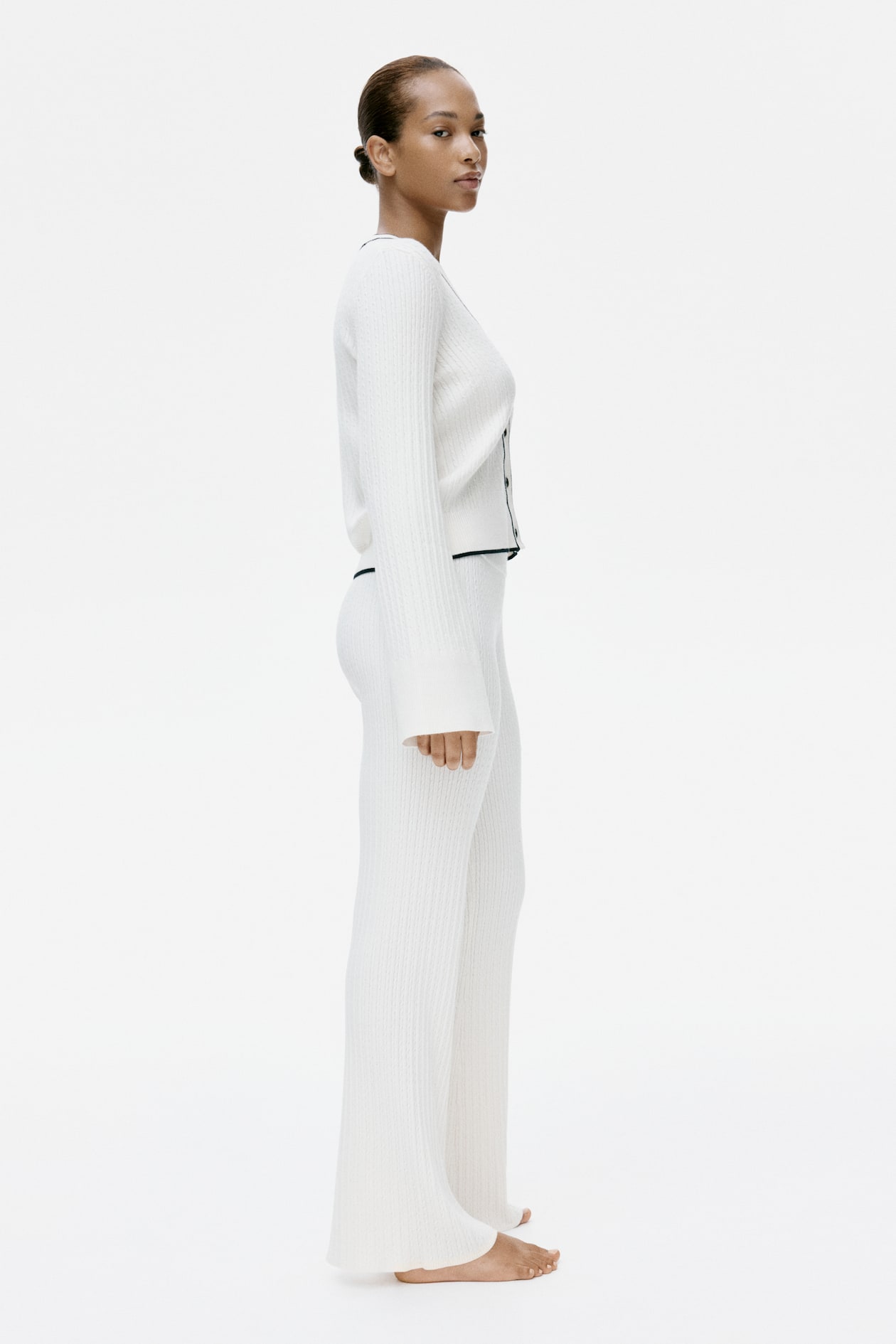 Flared Cable-Knit Pants - image 5