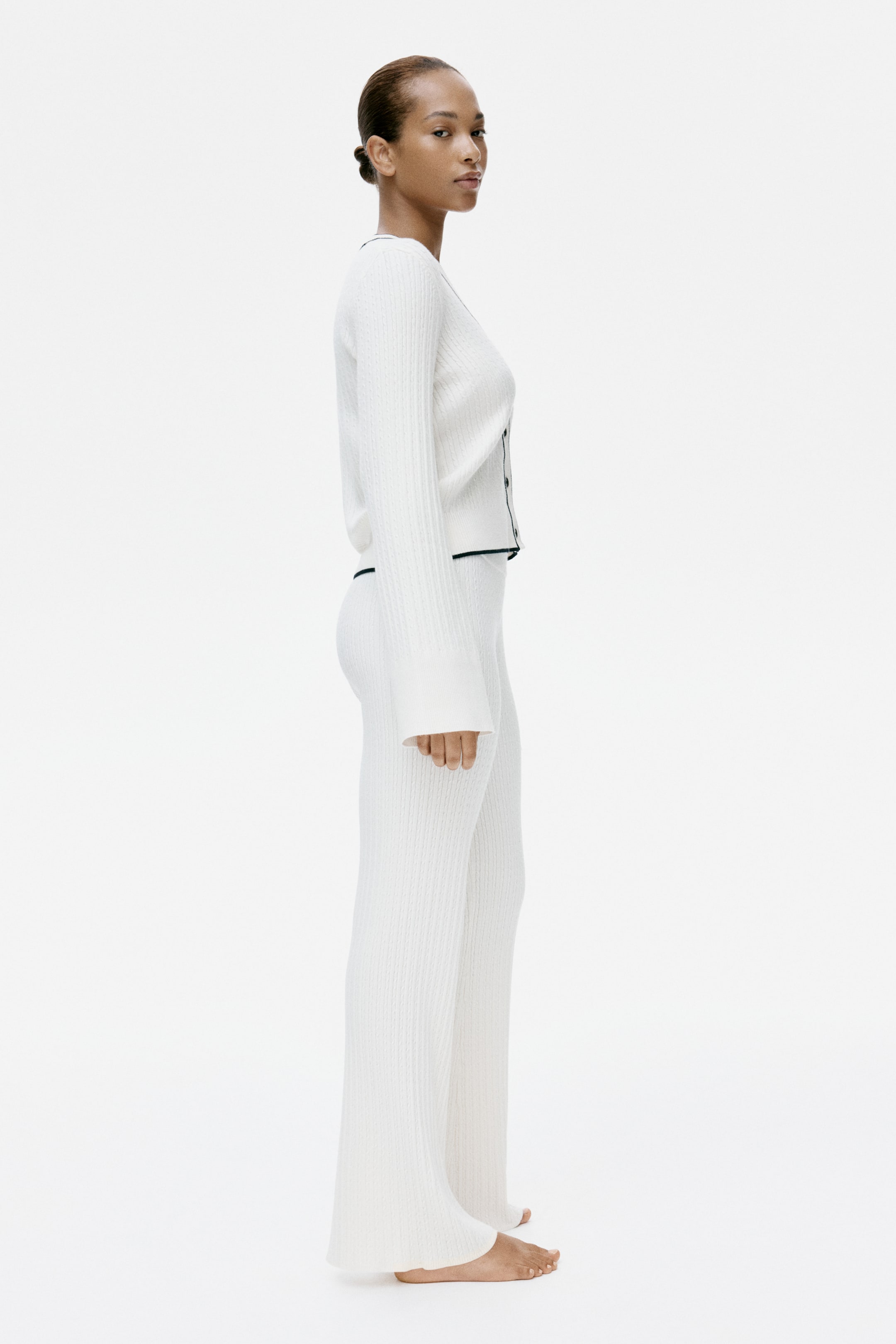 Женские брюки H&M Flared Cable-Knit Pants — фото 6