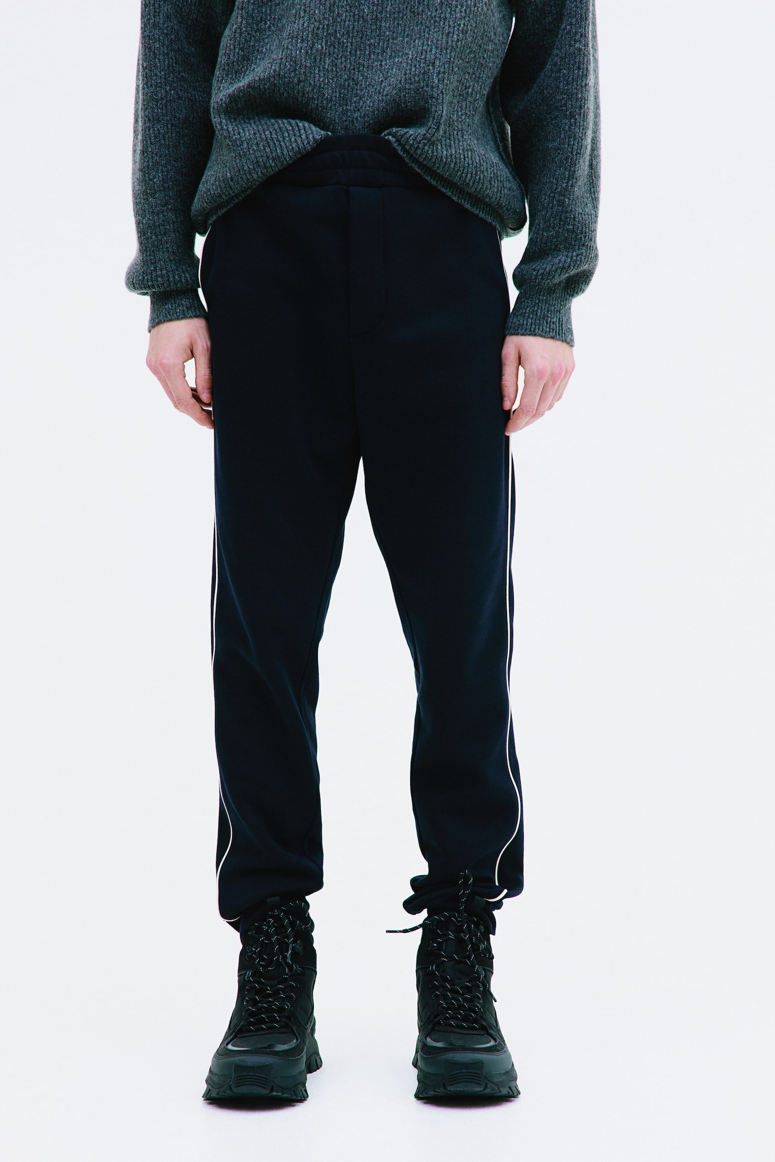 Slim Fit Joggers - Black/Green - 4