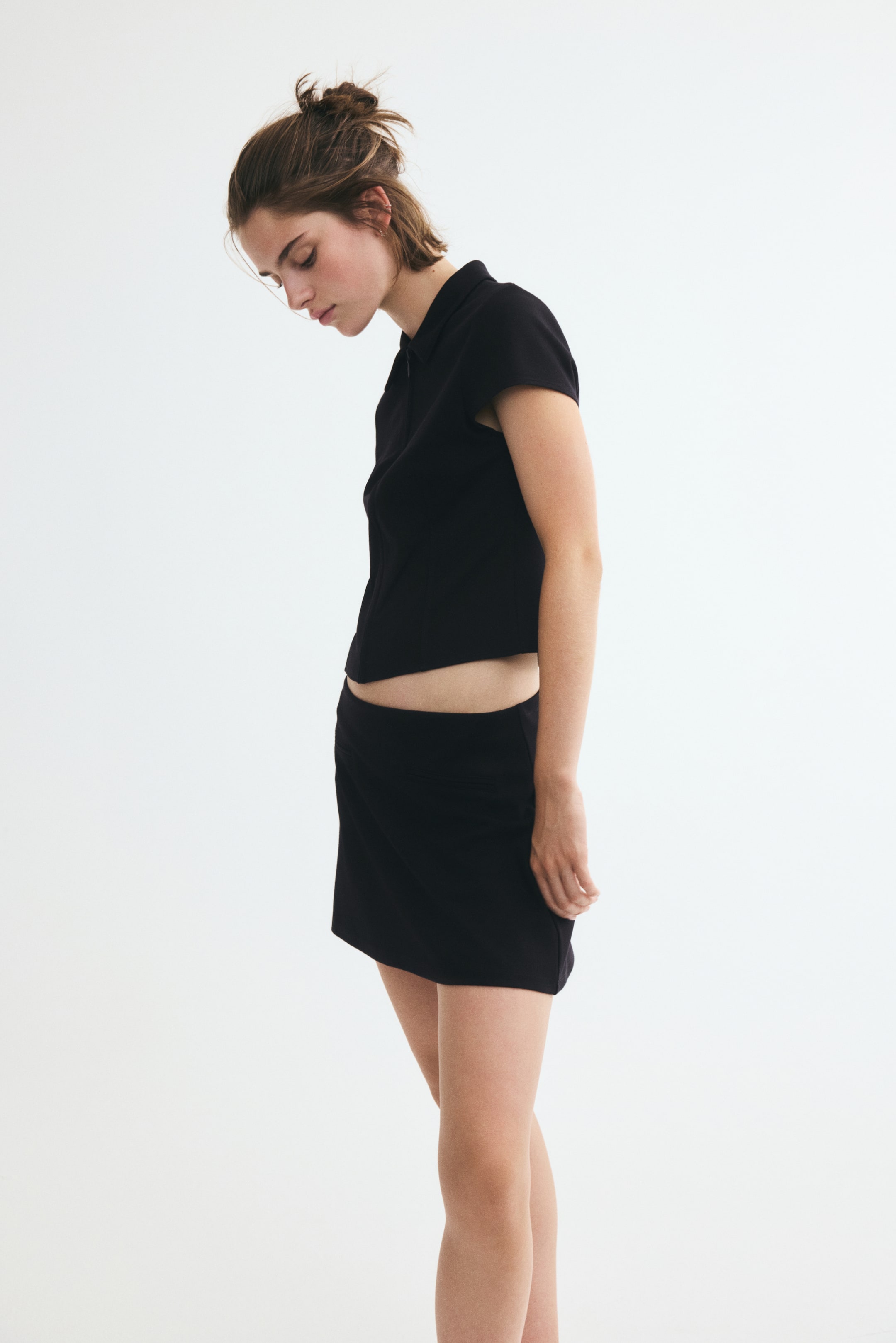 Viscose-Blend Mini Skort