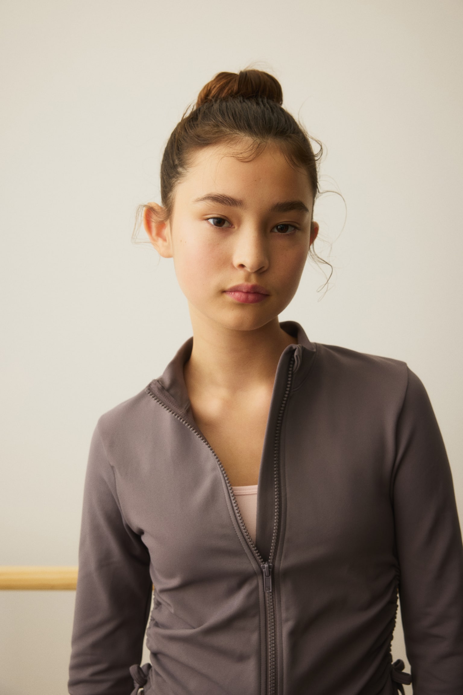 Športová mikina na zips DryMove™ - Tlmená fialová/Svetloružová/Čierna - 9