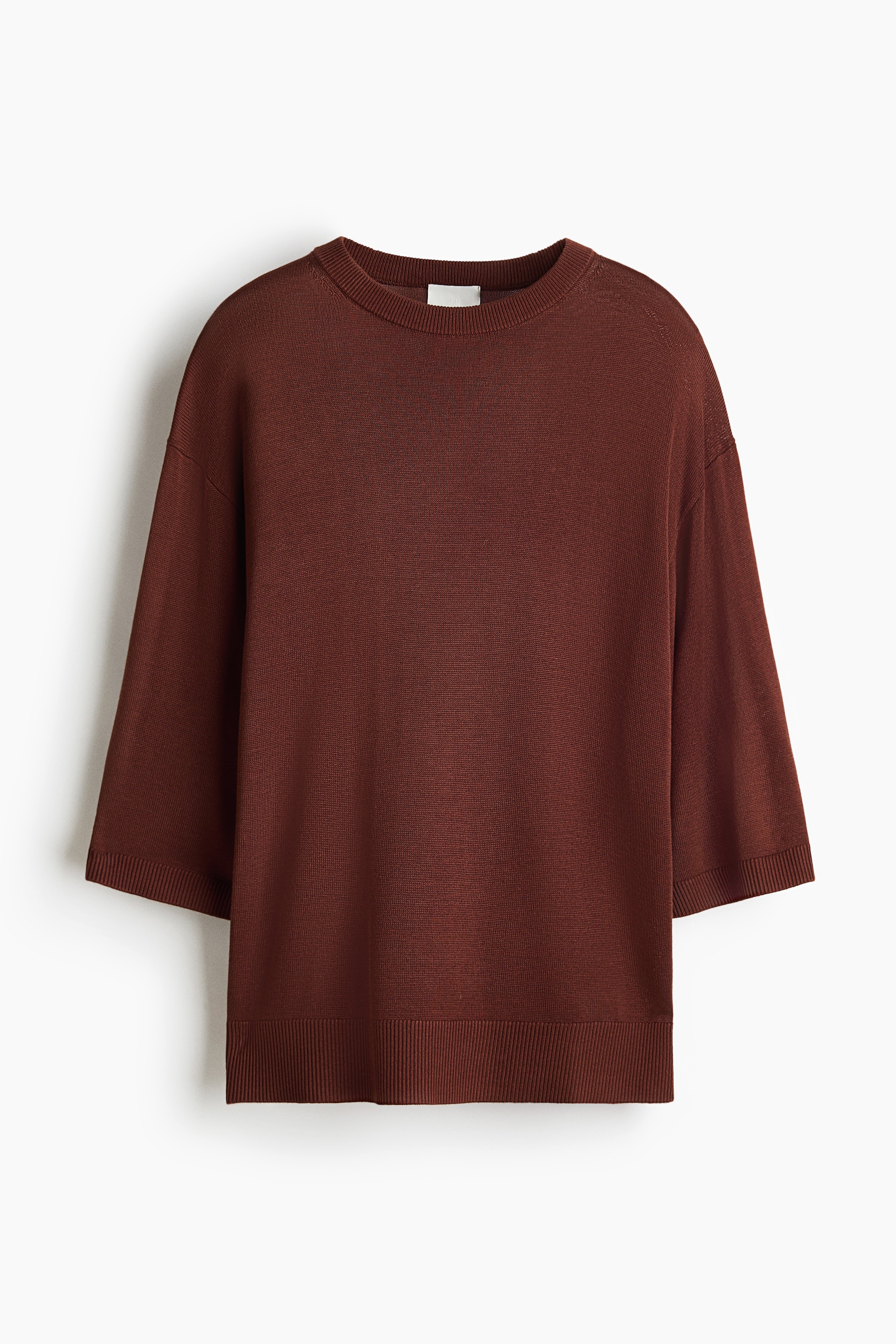 Haut en fin tricot - Brun foncé/Bleu foncé/Beige clair