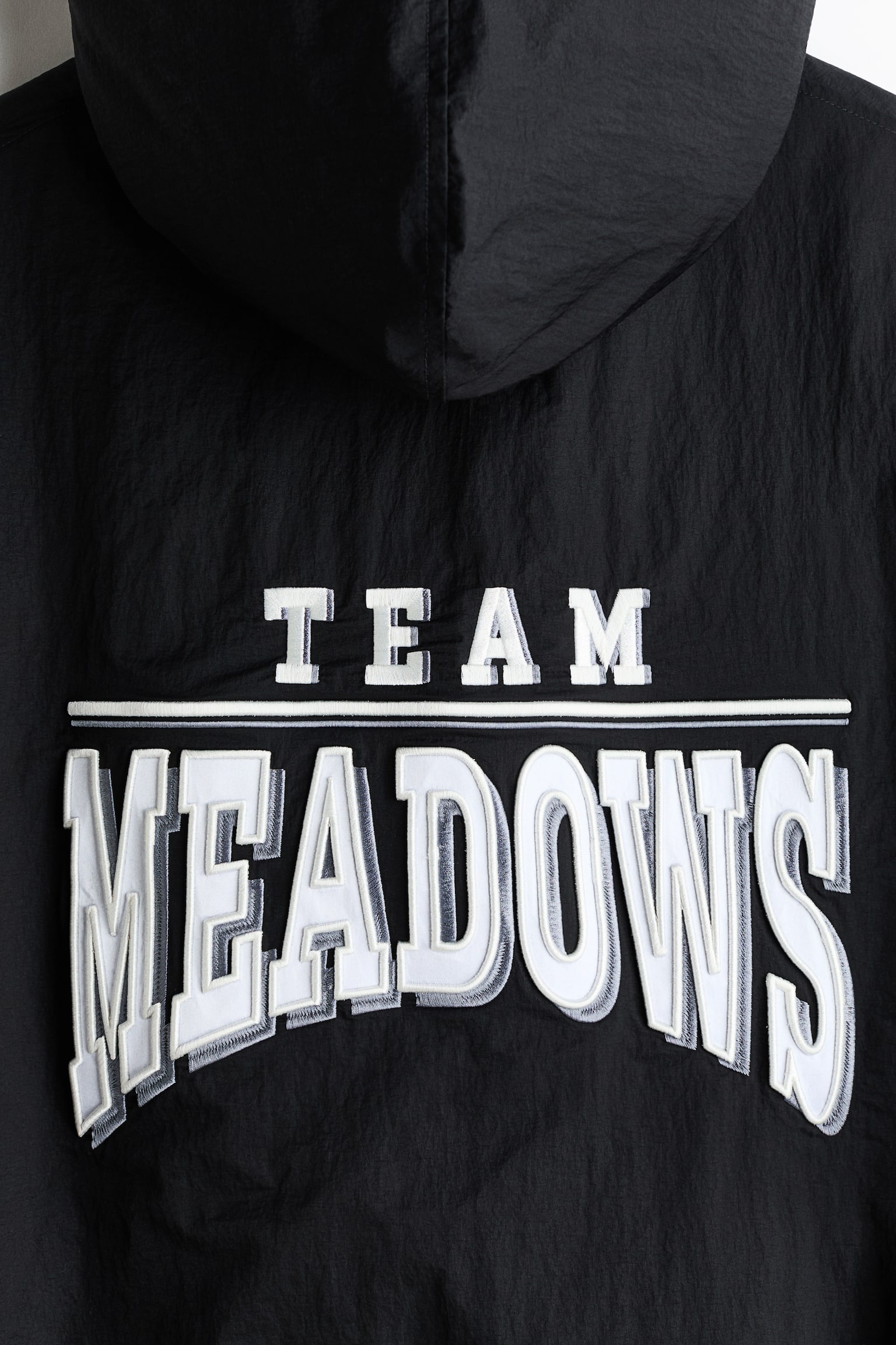 Dolgulu Naylon Rüzgarlık - Siyah/Team Meadows - 8