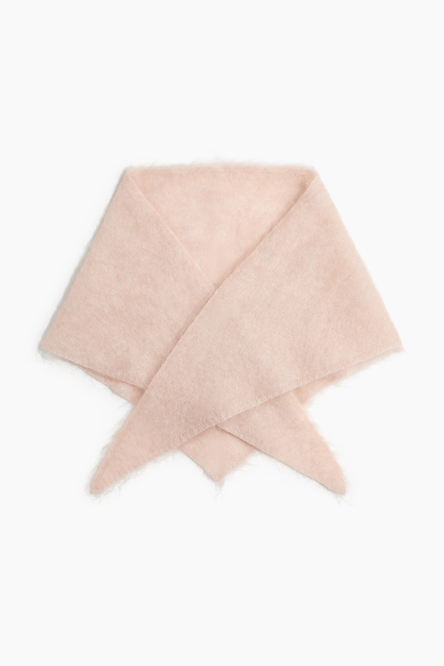 Женский шарф H&M Mohair-Blend Triangle, цвет: Светлый бежевый — фото 1