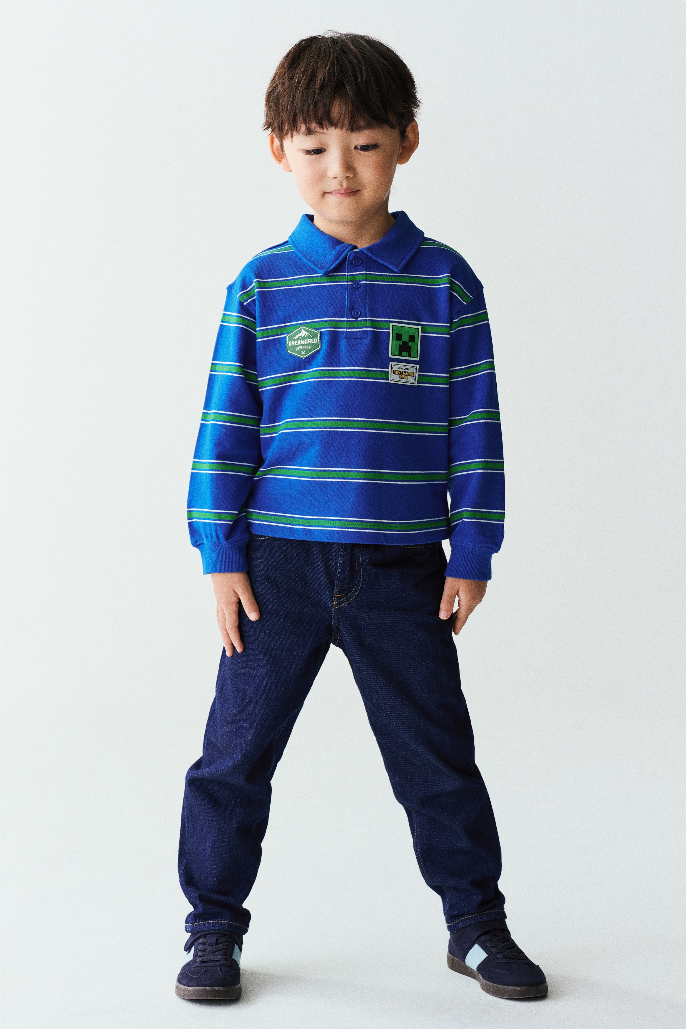 プリントラガーシャツ - ダークブルー／スヌーピー - Kids | H&M JP