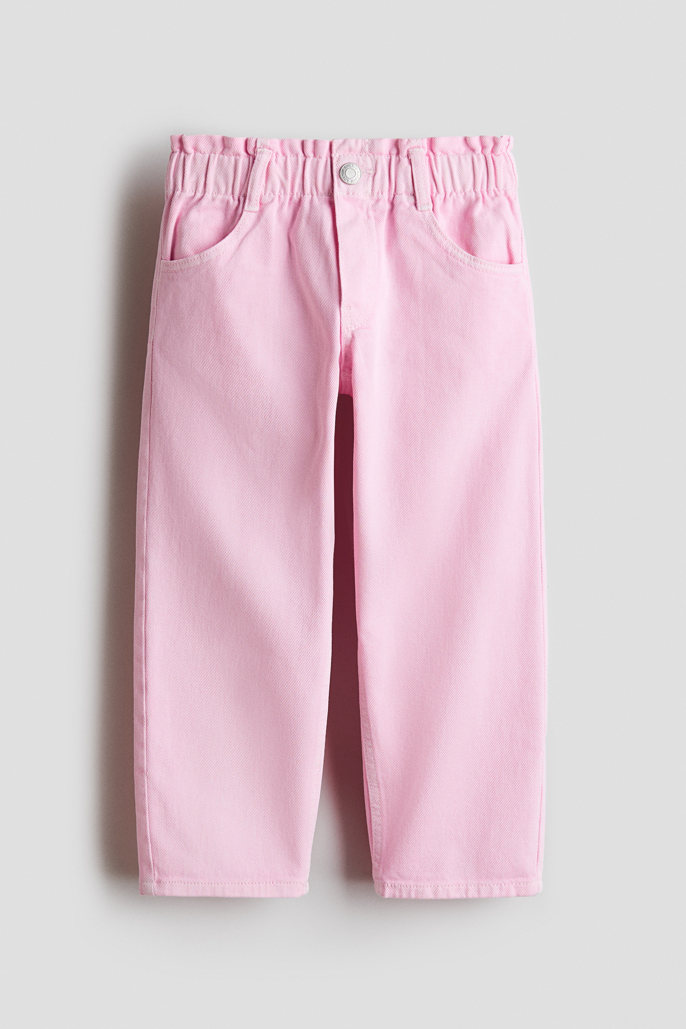 Relaxed Paper Bag Jeans - Light pink - Kids | H&M US