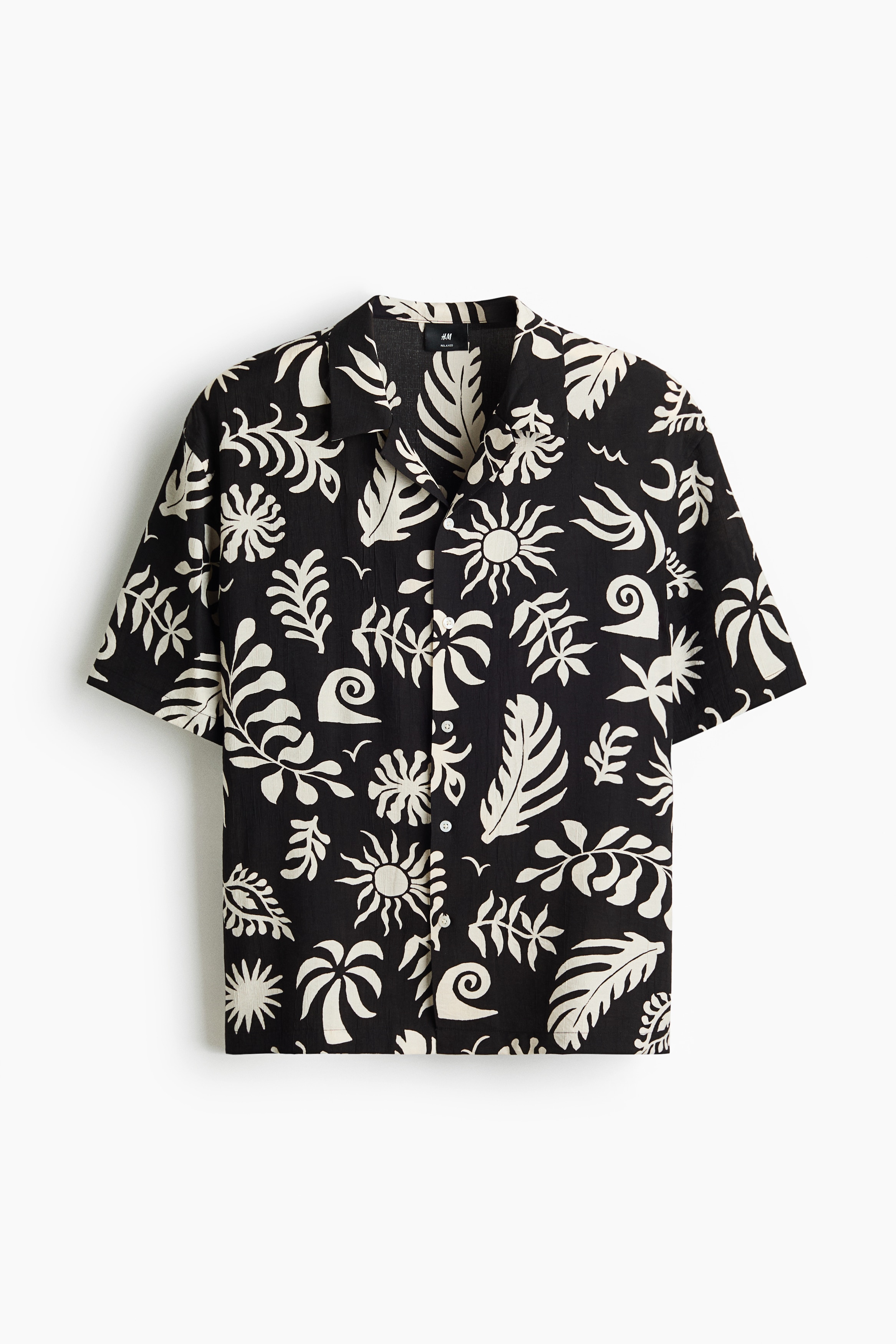 Camisa Resort Relaxed Fit - Negro/Diseño/Blanco/Diseño/Negro/Diseño/Negro/Diseño/Café oscuro/Diseño/Anaranjado oscuro/Diseño/Beige/Diseño/Café claro/Diseño de leopardo