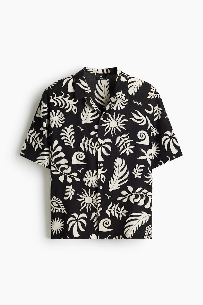 Relaxed Fit Resort shirt - Black/Patterned/White/Patterned/Black/Patterned/Dark brown/Patterned/Beige/Patterned - 1